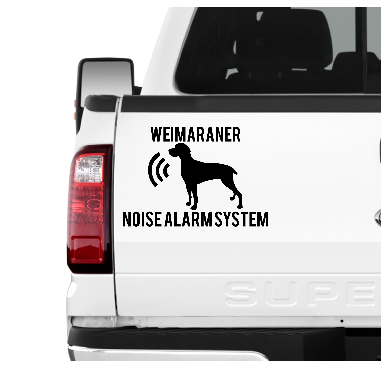 Weimaraner Noise Alarmsystem Auto Aufkleber Hund Folie Wandtattoo Tattoo Sticker Weim Vorstehhund  Grey Ghost