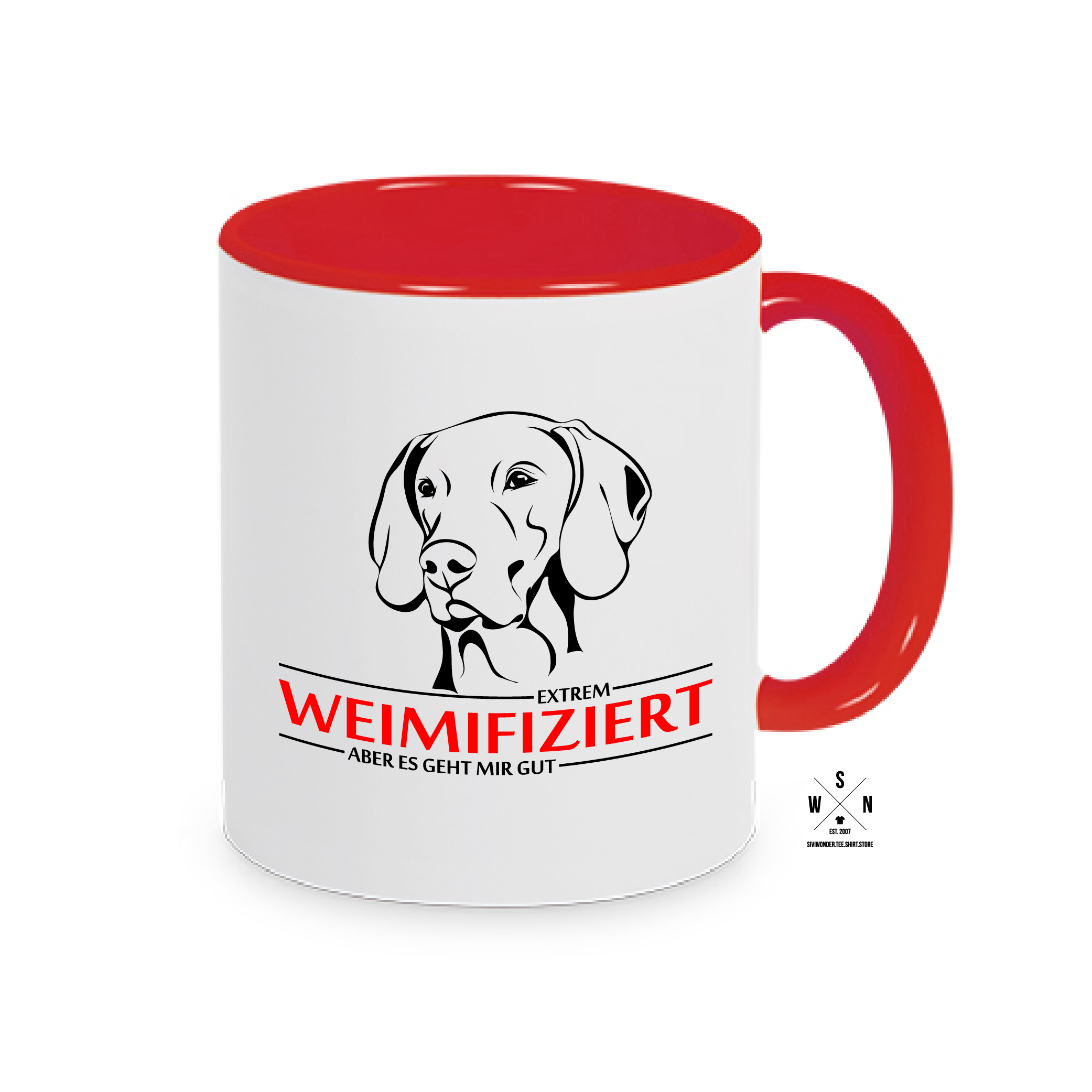Tasse Kaffebecher INFIZIERT WEIMARANER WEIMIFIZIERT