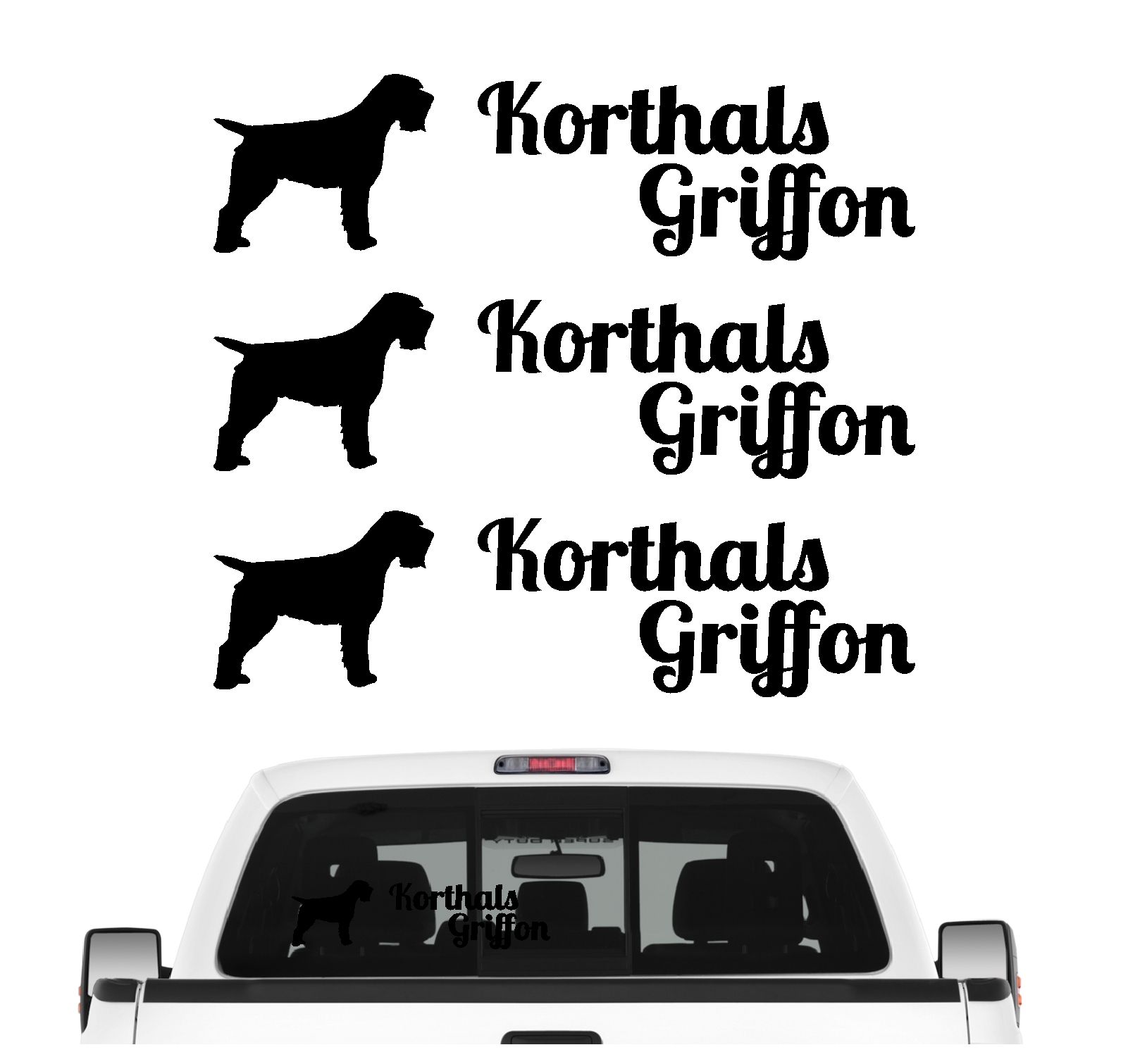 Korthals griffon Holländer Griffon darret a poil dur Korthals Dog 3er Set  AUTOAUFKLEBER Aufkleber Hunde Hundemotiv by SIVIWONDER