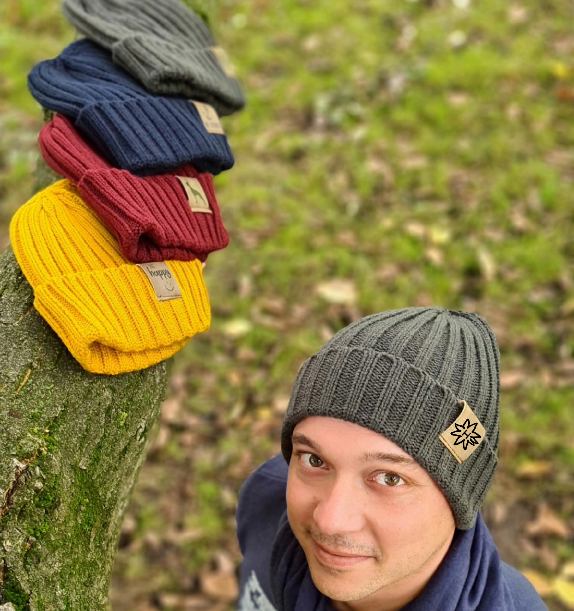 Strickmütze Bayern Haflinger  Brandzeichen Pferd reiten Beanie Mütze Urban Witzig Spruch Warm Winter Herbst Farben