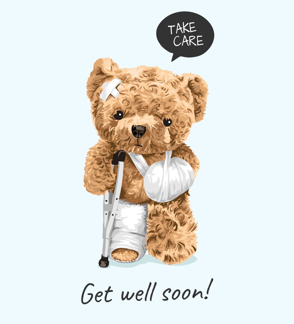 Teddy Take care Get well soon krank Tasse Kaffeebecher Kaffee Gesundheit
