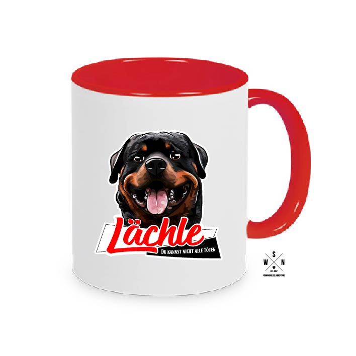 Tasse Kaffebecher LÄCHLE... ROTTWEILER