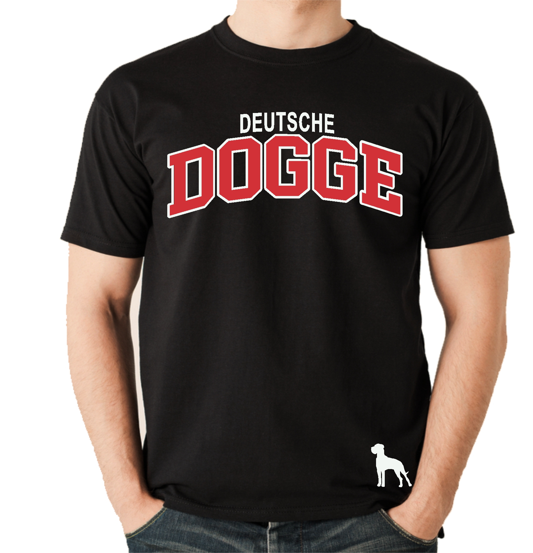 Dogge Unisex T-Shirt Extreme Hundemotiv Great Dane Grand Danois