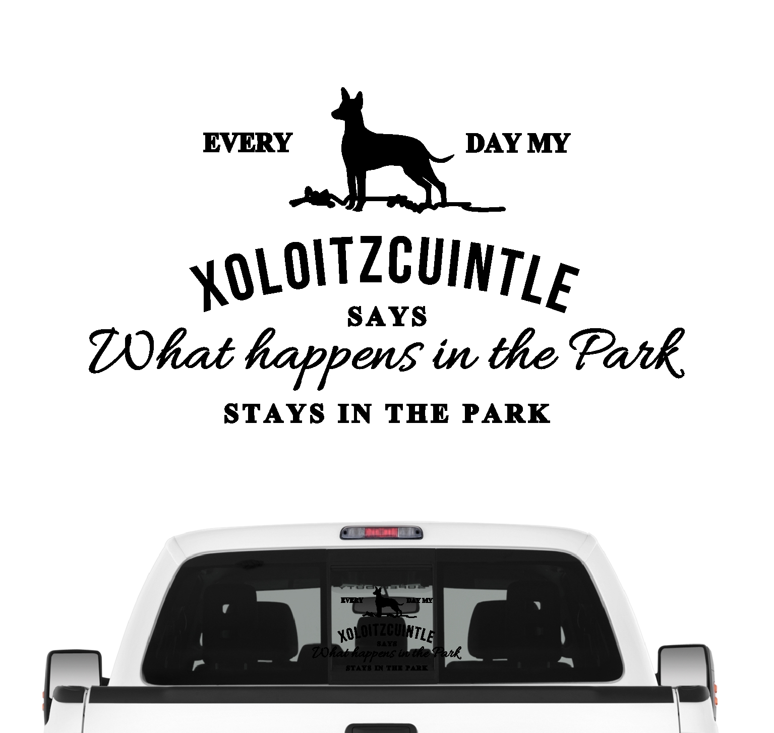Xoloitzcuintle Vintage Hundeaufkleber Hundemotiv Auto Folie Nackthund Xolo