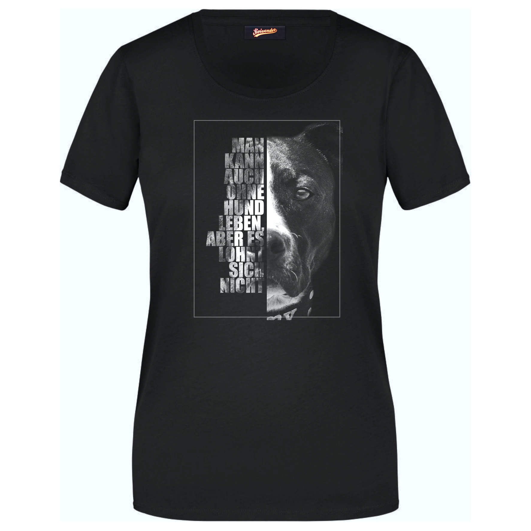 Staffordshire Bullterrier Damen T-Shirt Face Hundemotiv Staffi