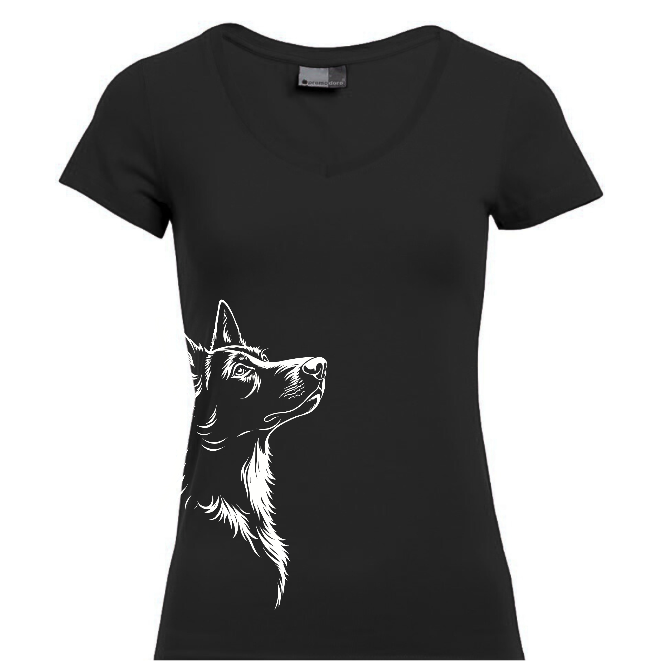 Vermisste Tiere Kreis Ludwigsburg T- Shirt Damen V-Neck ohne Brustlogo
