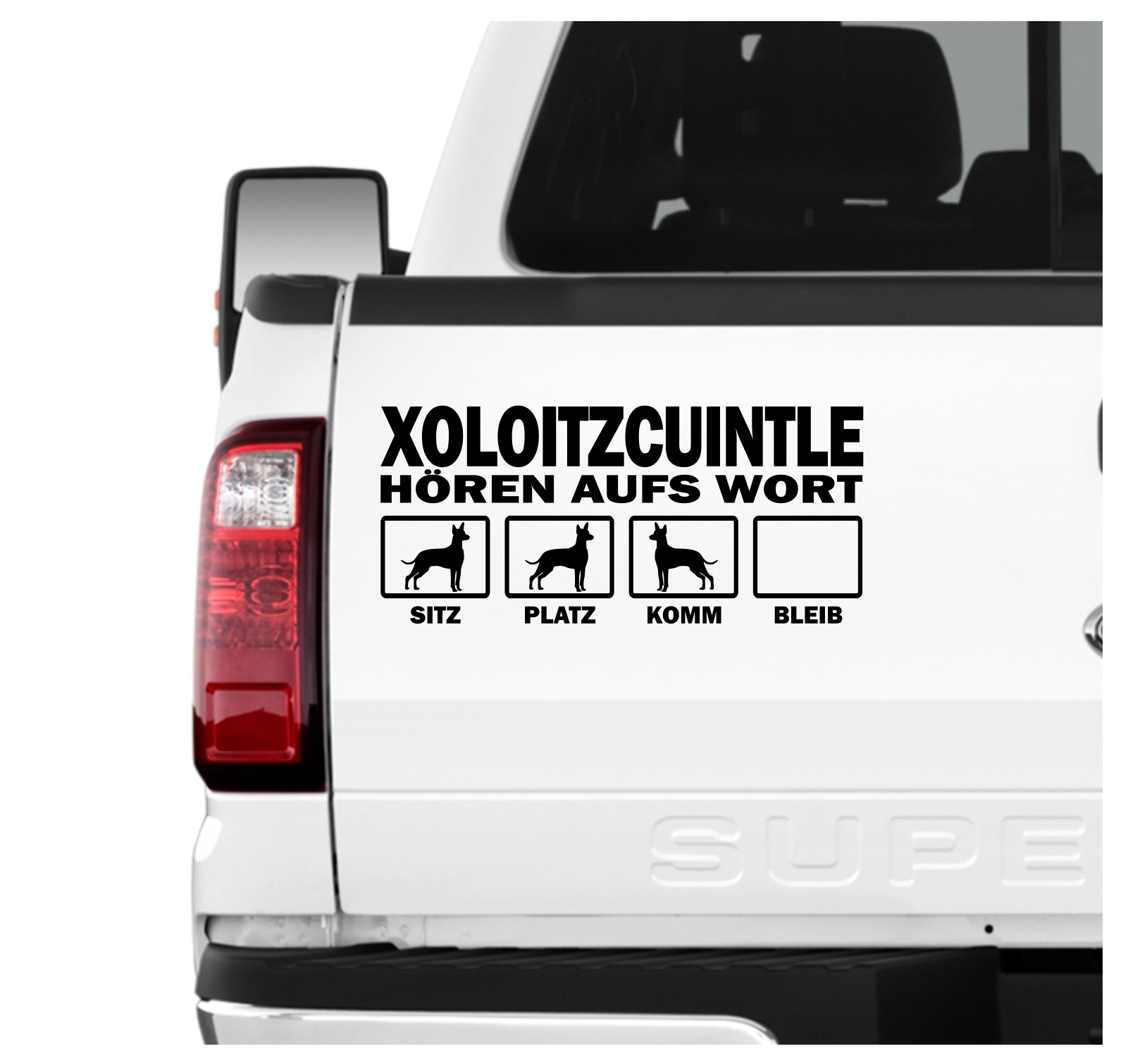 Xoloitzcuintle Xolo Xolito Mexiko Nackthund  Hört aufs Wort Hunde Aufkleber Sticker Autoaufkleber Wandtattoo Tattoo