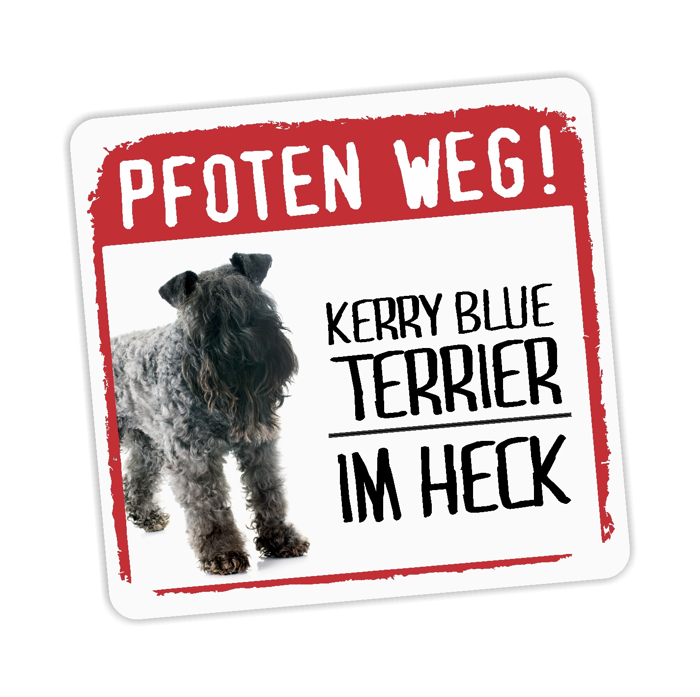 Kerry Blue Terrier Irish  Aufkleber Digitaldruck Motiv by SIVIWONDER