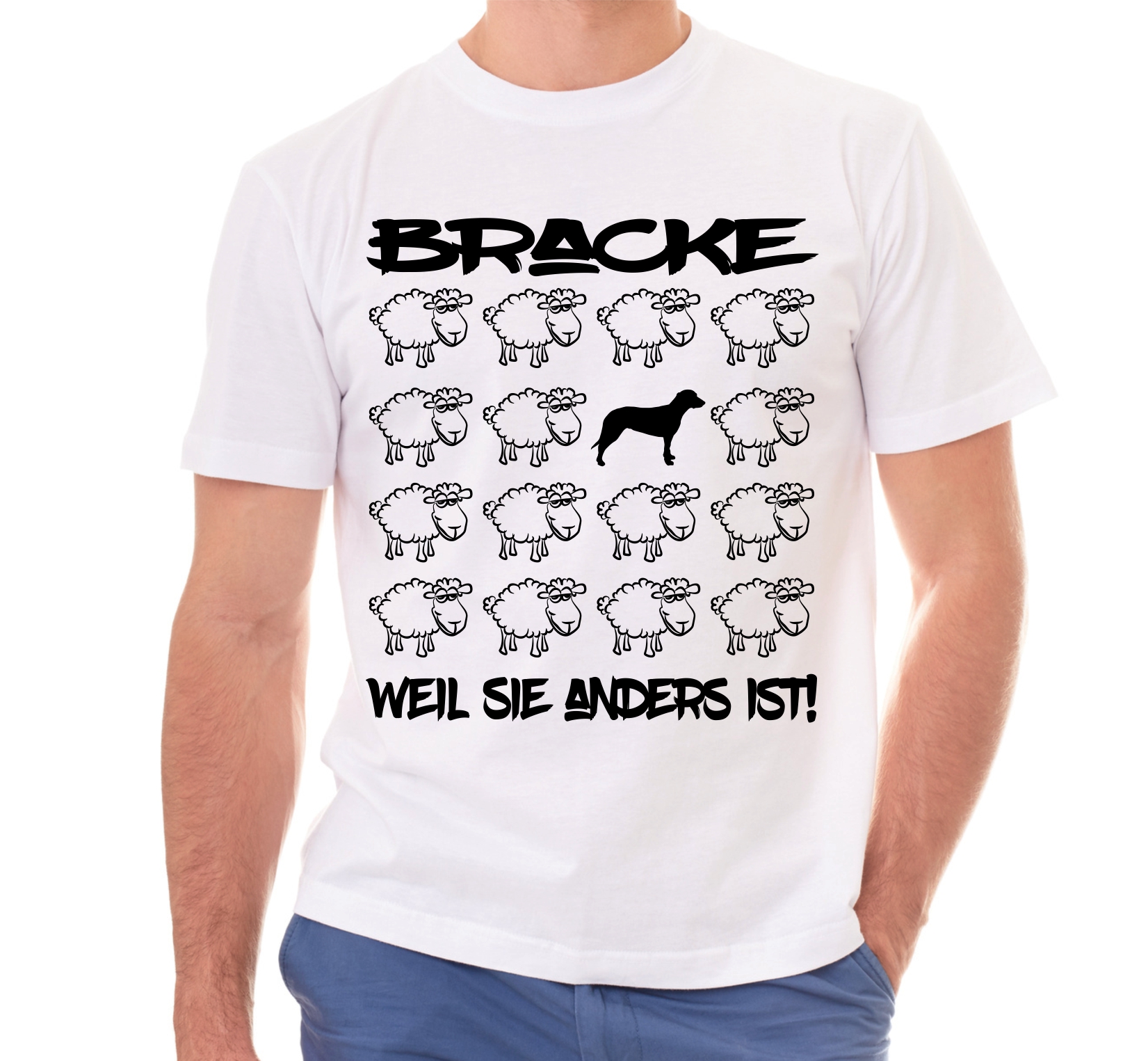 BRACKE UNISEX T-SHIRT BLACK SHEEP by SIVIWONDER