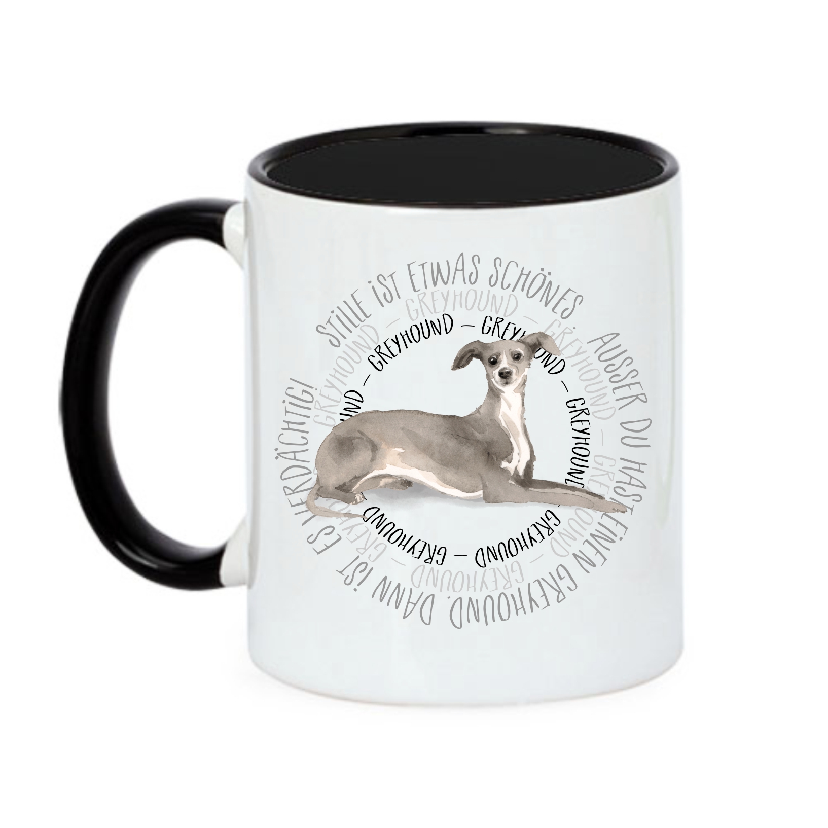 GREYHOUND TASSE CIRCLE WATERCOLOUR Motiv by SIVIWONDER