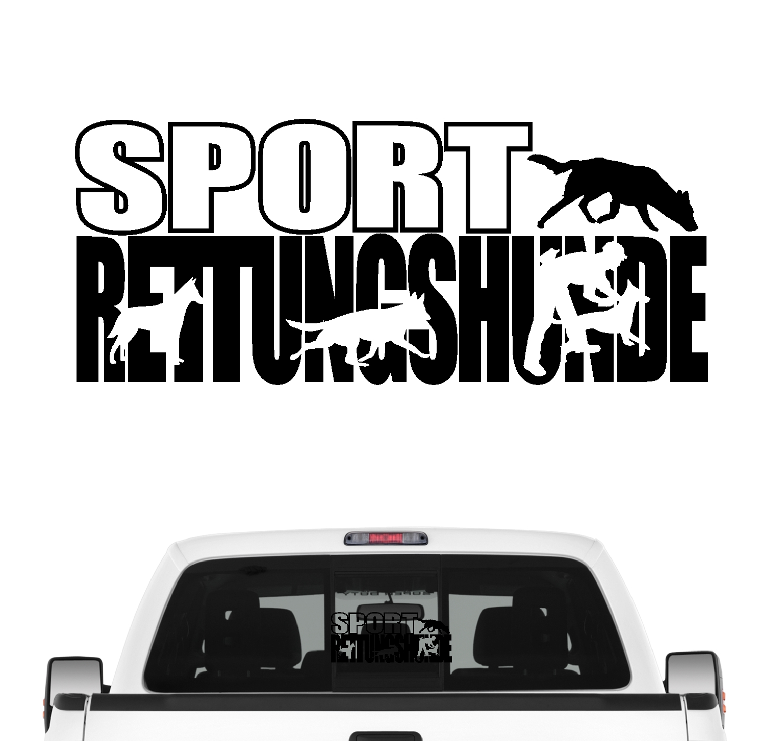 Sportrettungshunde Hundesport Auto Aufkleber Hund Folie Mantrailing Suchhunde