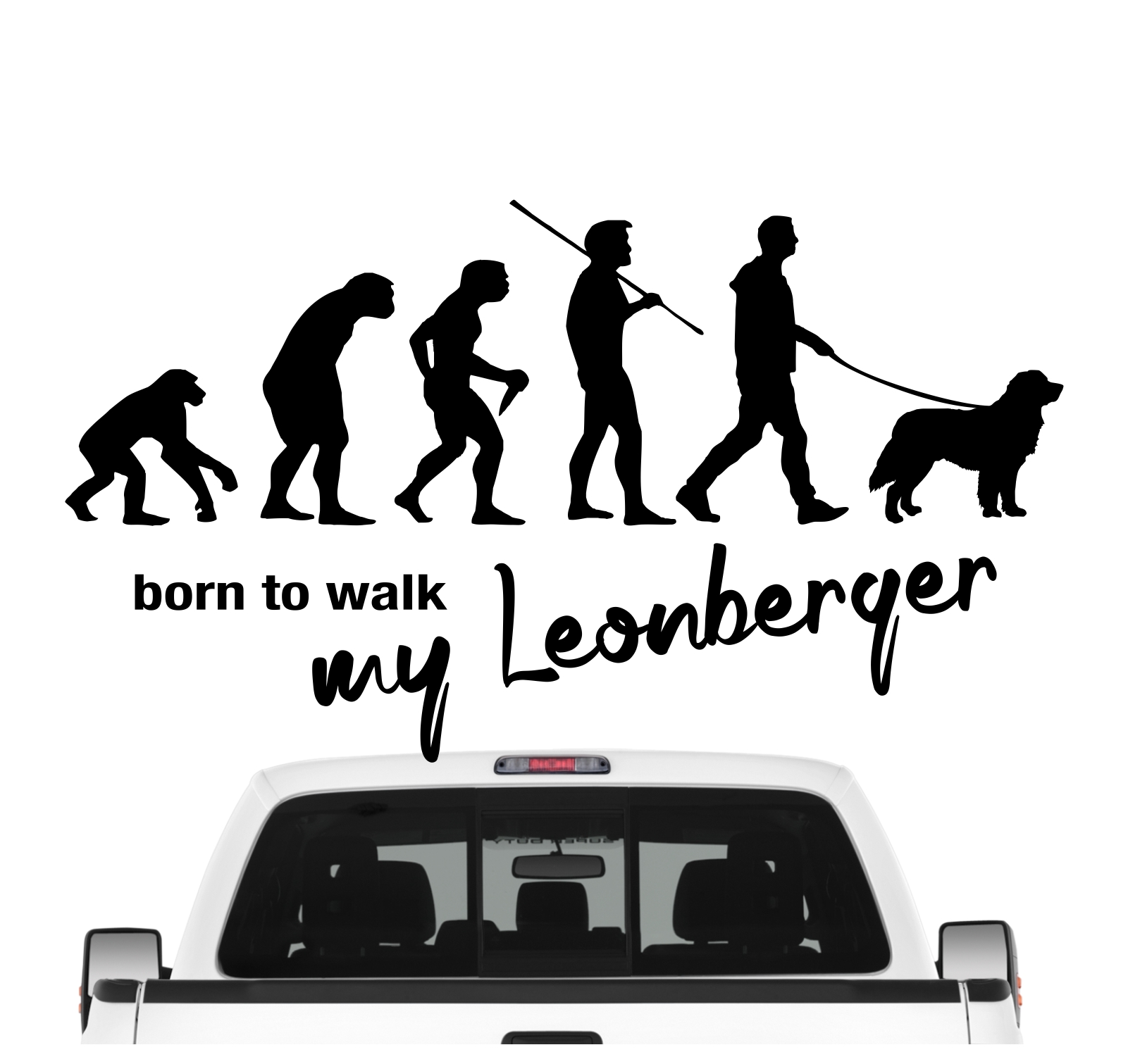Leonberger Leo Gentle Lion  Evolution Born to Walk Hunde Aufkleber Sticker Autoaufkleber Wandtattoo Tattoo