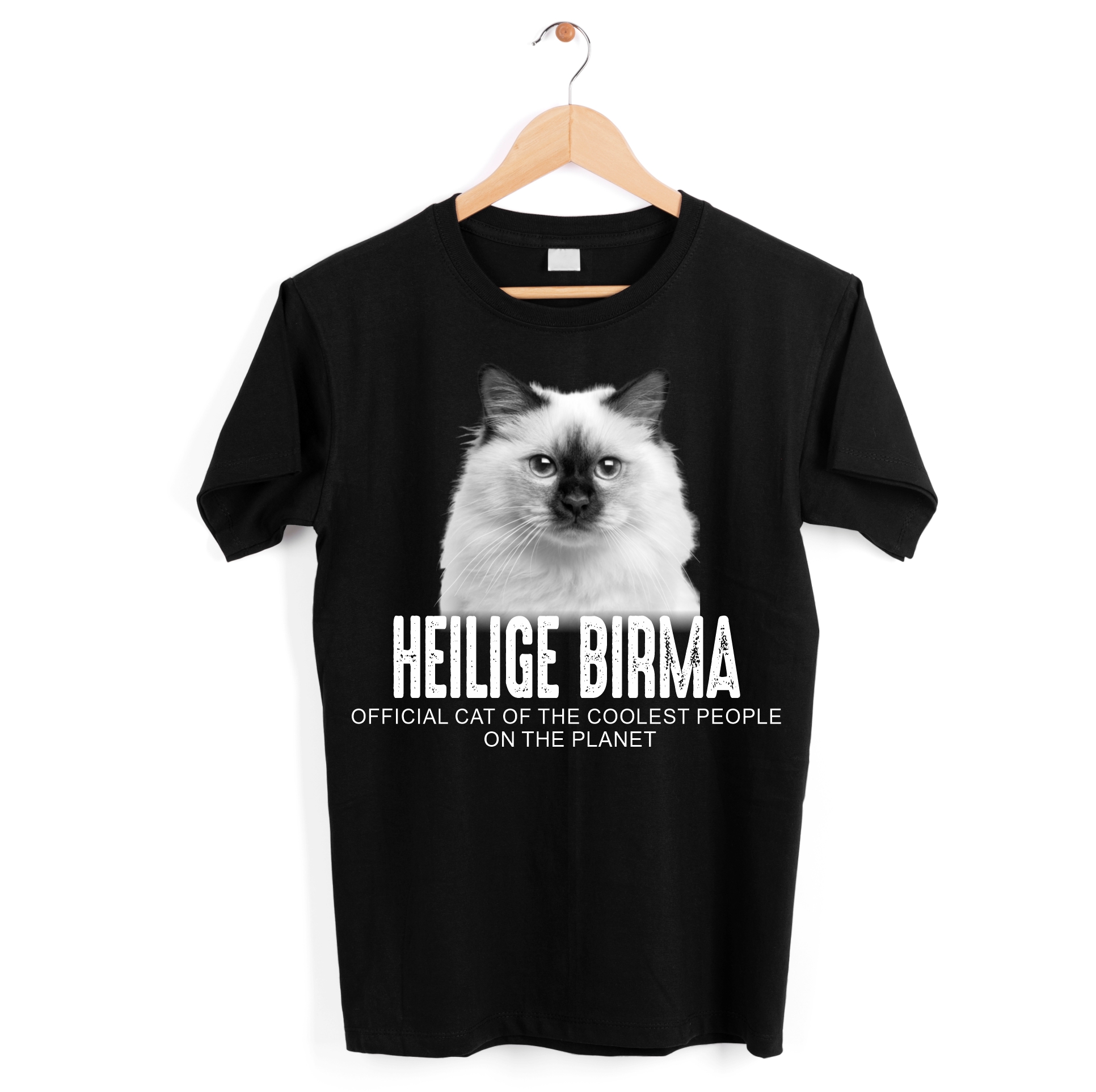 Heilige Birma Burma Burmese Katze Cat Unisex Shirt Katzenmotiv T-Shirt