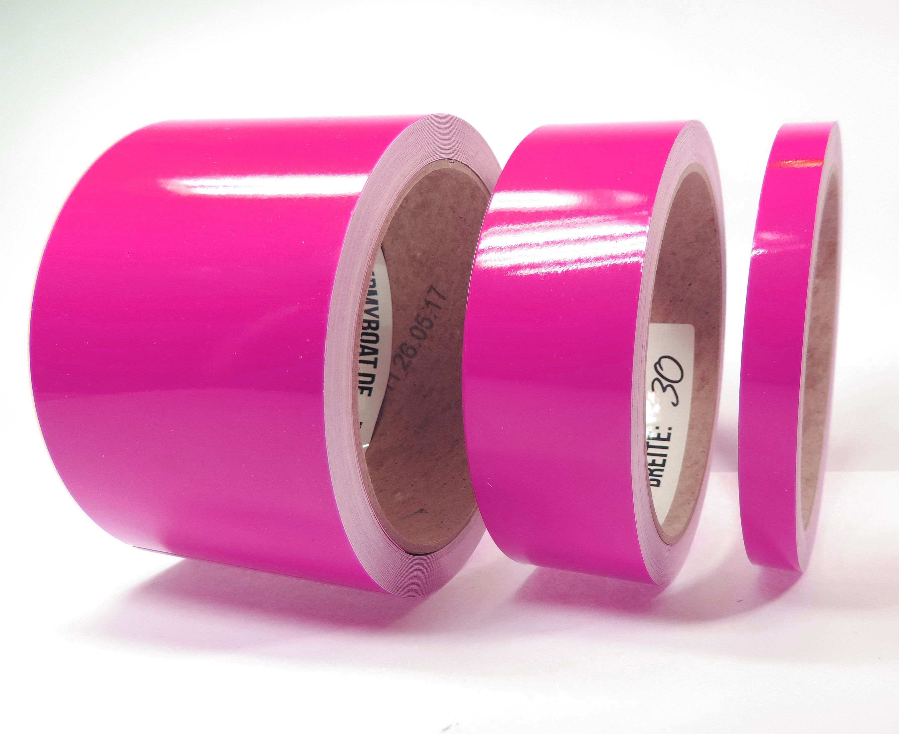 Zierstreifen pink magenta 10 m Länge für Auto Boot Klebeband Dekorstreifen Folie