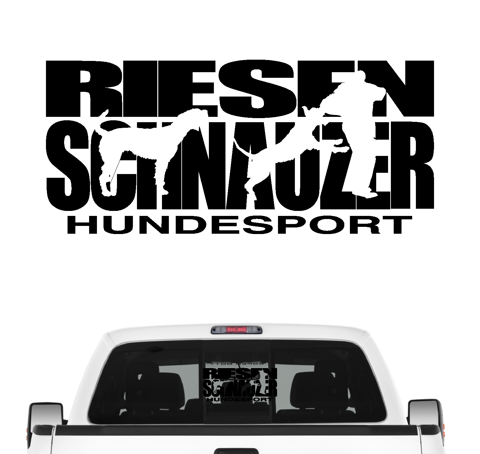 Riesenschnauzer Hundesport Auto Aufkleber Hund Folie Münchner Russian Bear