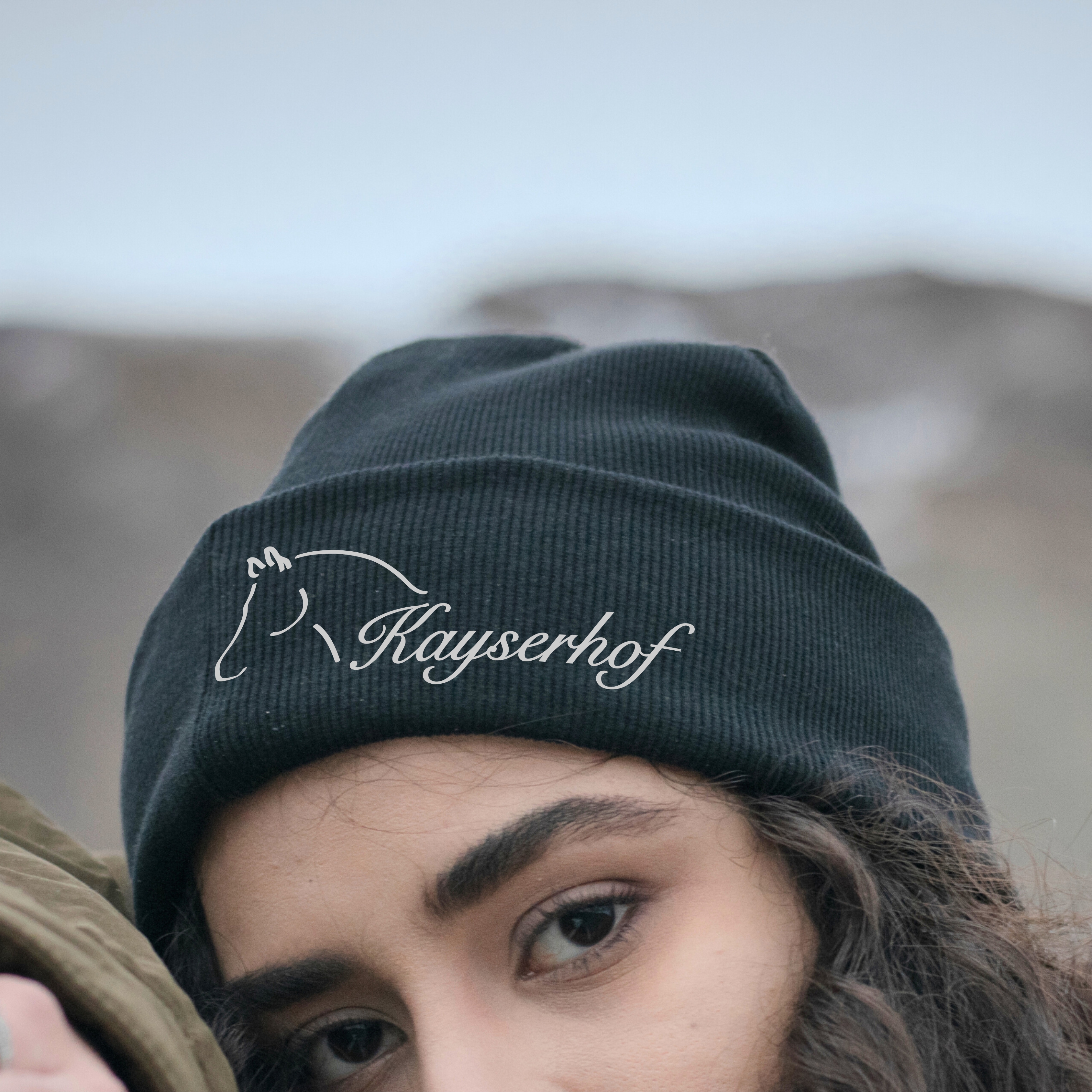 Kayserhof Strickmütze mit Logo gestickt