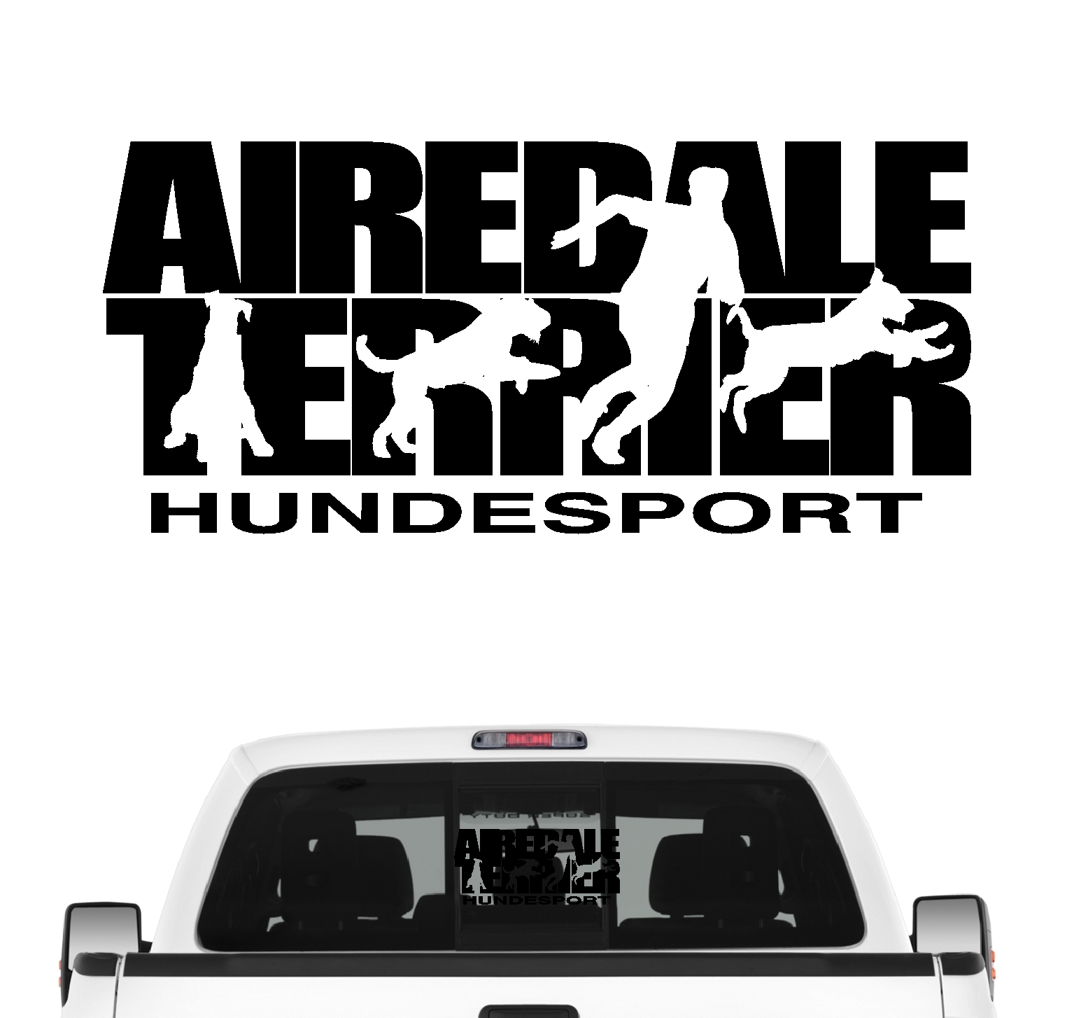 Airedale Terrier Hundesport Autoaufkleber Hund Folie Aufkleber Waterside Bingley