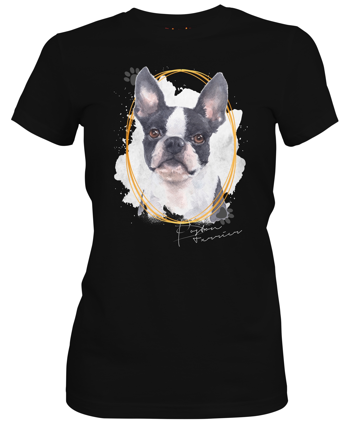 Damen Shirt BOSTON TERRIER Signature Dogs Motiv by SIVIWONDER