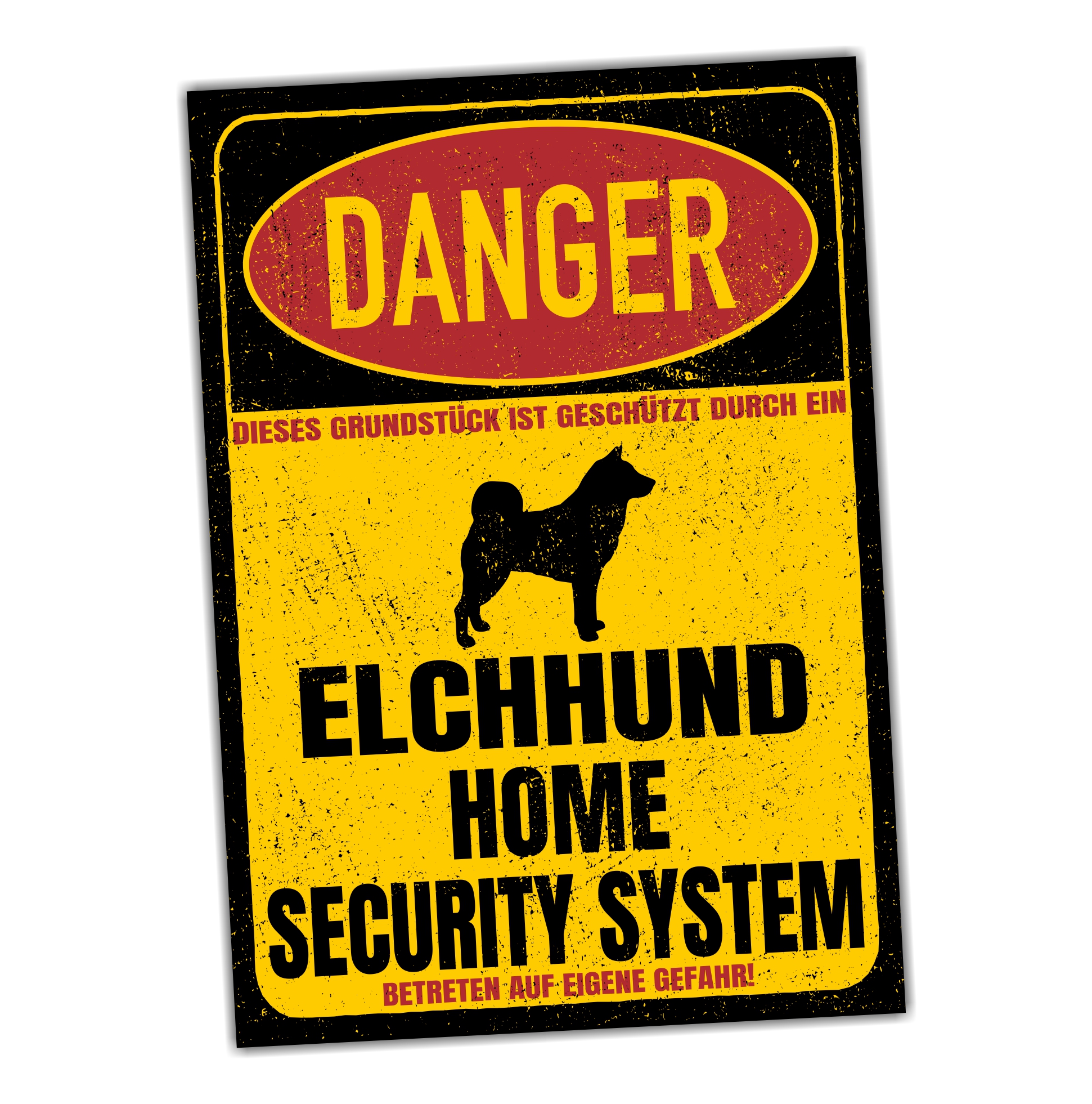 Elchhund Elch Jagdhund Norwegischer Schwedischer Elkhound Jämthund Wolf  Dog Türschild