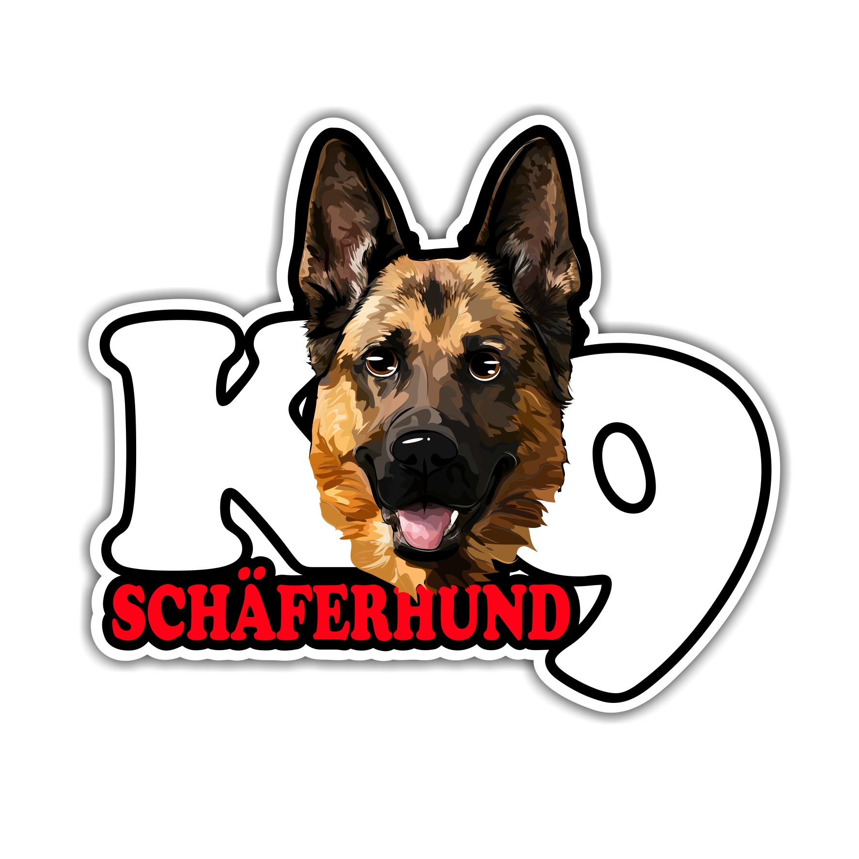 Aufkleber Sticker SCHÄFERHUND K9