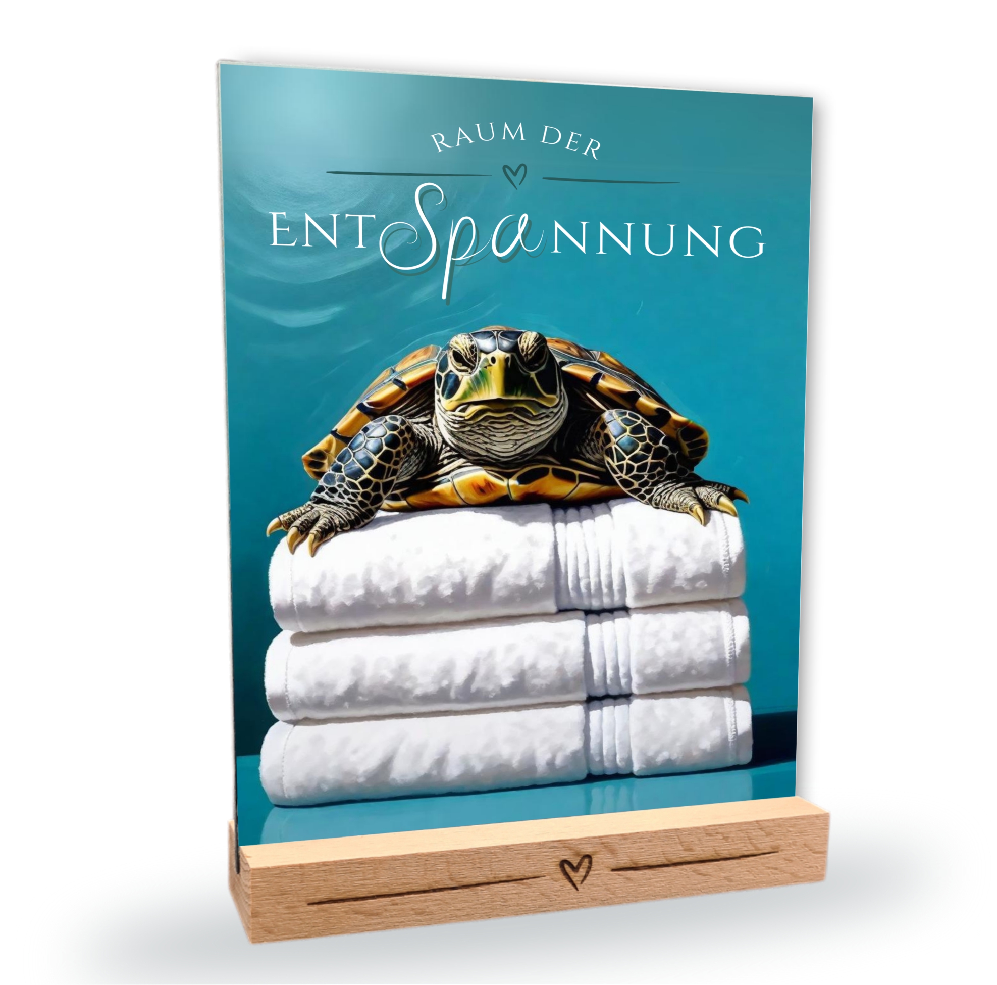 Schildkröte  Schild Wellness Handtuch Entspannung  Schild Spruch