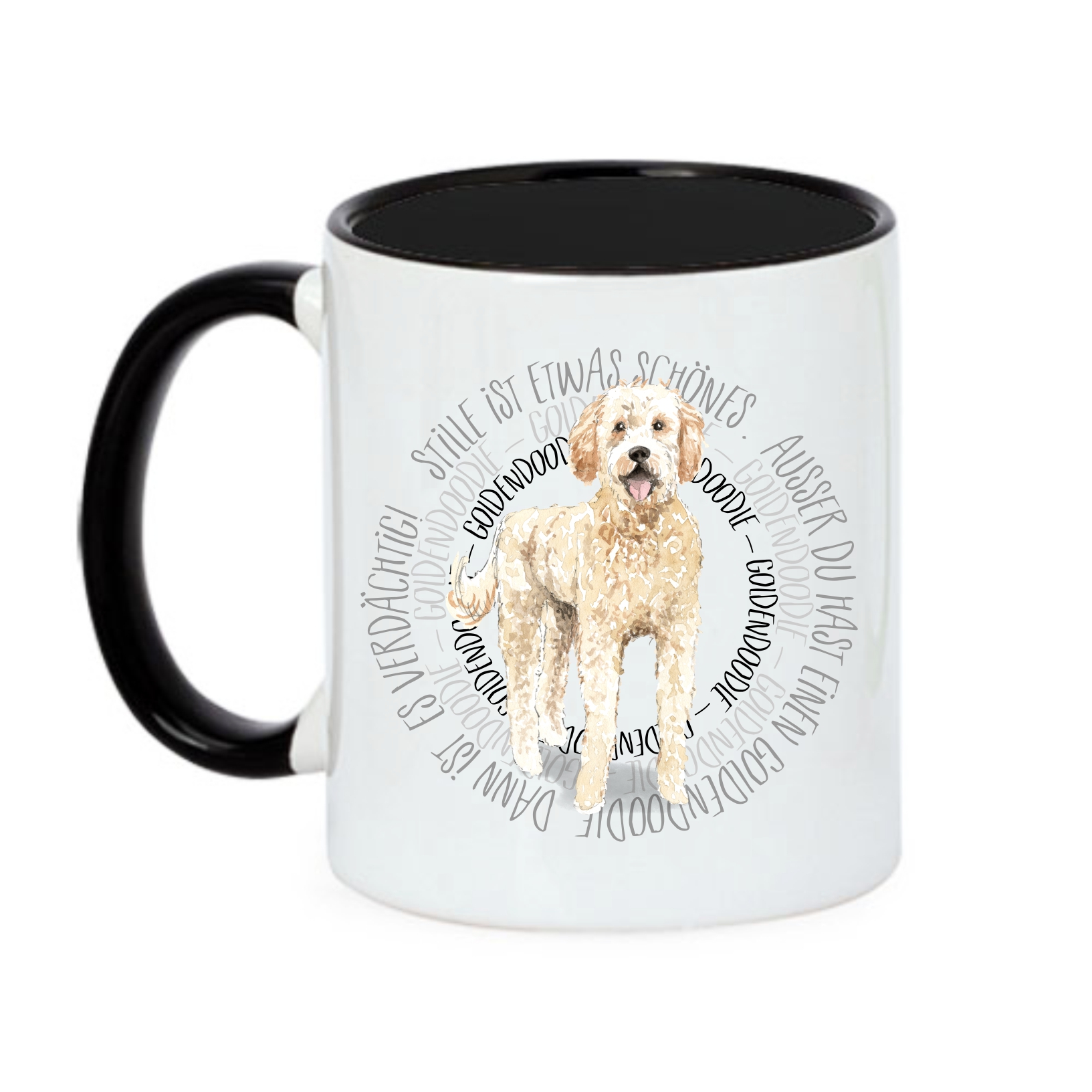 GOLDENDOODLE TASSE CIRCLE WATERCOLOUR Motiv by SIVIWONDER