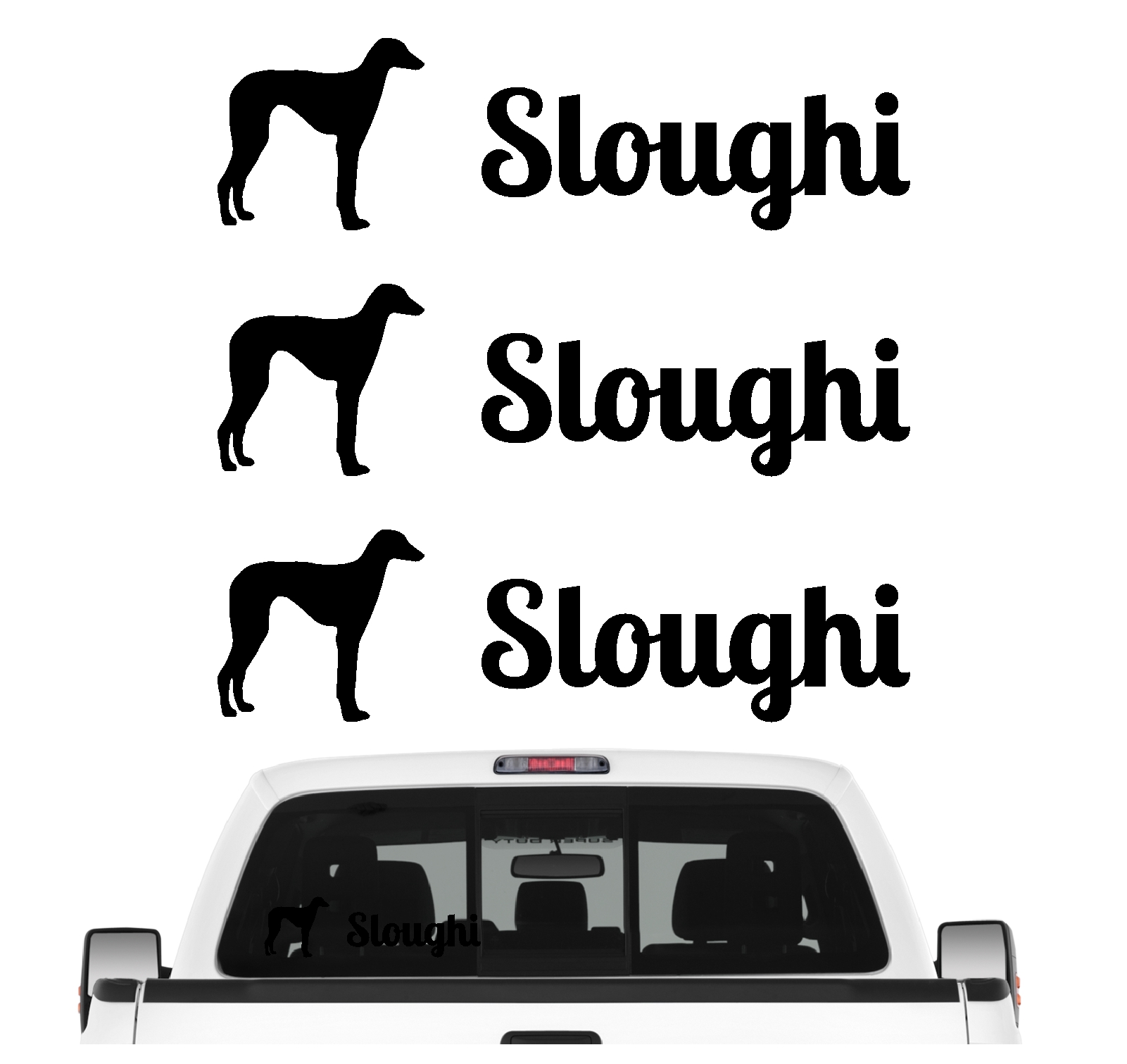Sloughi Windhund Berber Greyhound Marokko arabischer  Dog 3er Set  AUTOAUFKLEBER Aufkleber Hunde Hundemotiv by SIVIWONDER