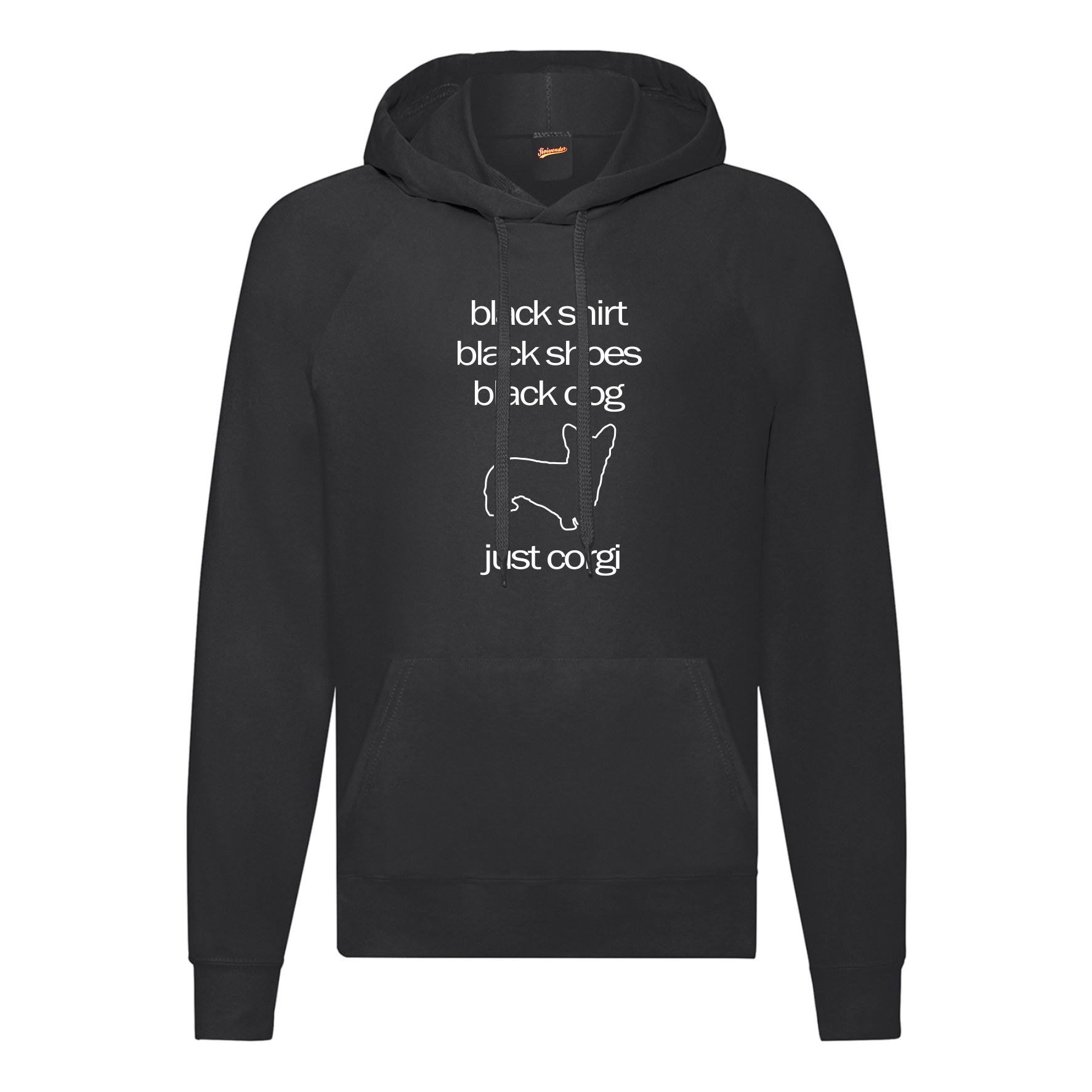Sweatshirt Corgi Black Dogs Hund Hundemotiv Pullover Hoodie Welsh