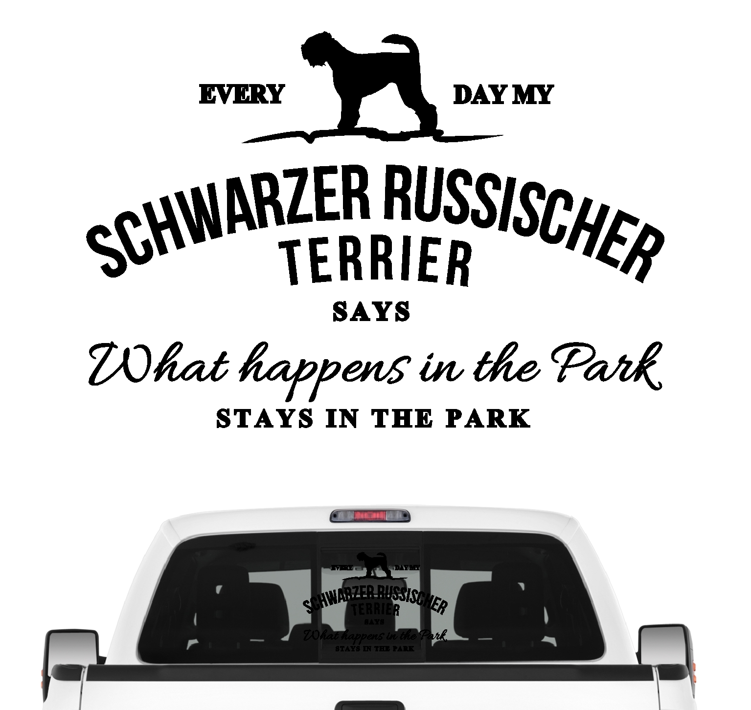 Schwarzer Russischer Terrier Vintage Hundeaufkleber Hundemotiv Auto Folie