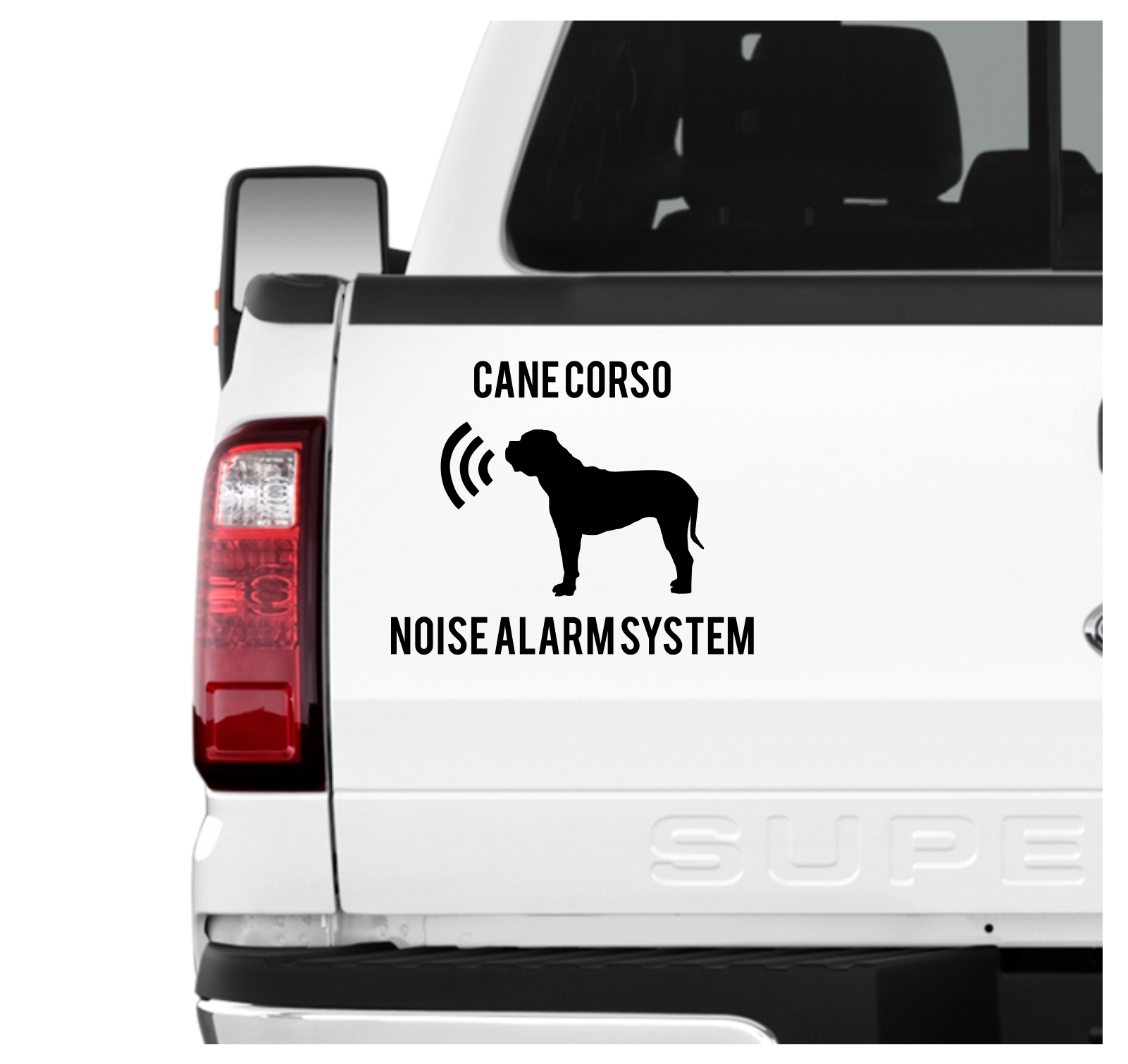 Cane Corso Noise Alarmsystem Auto Aufkleber Hund Folie Wandtattoo Tattoo Sticker Italiano Cane Corz Italien