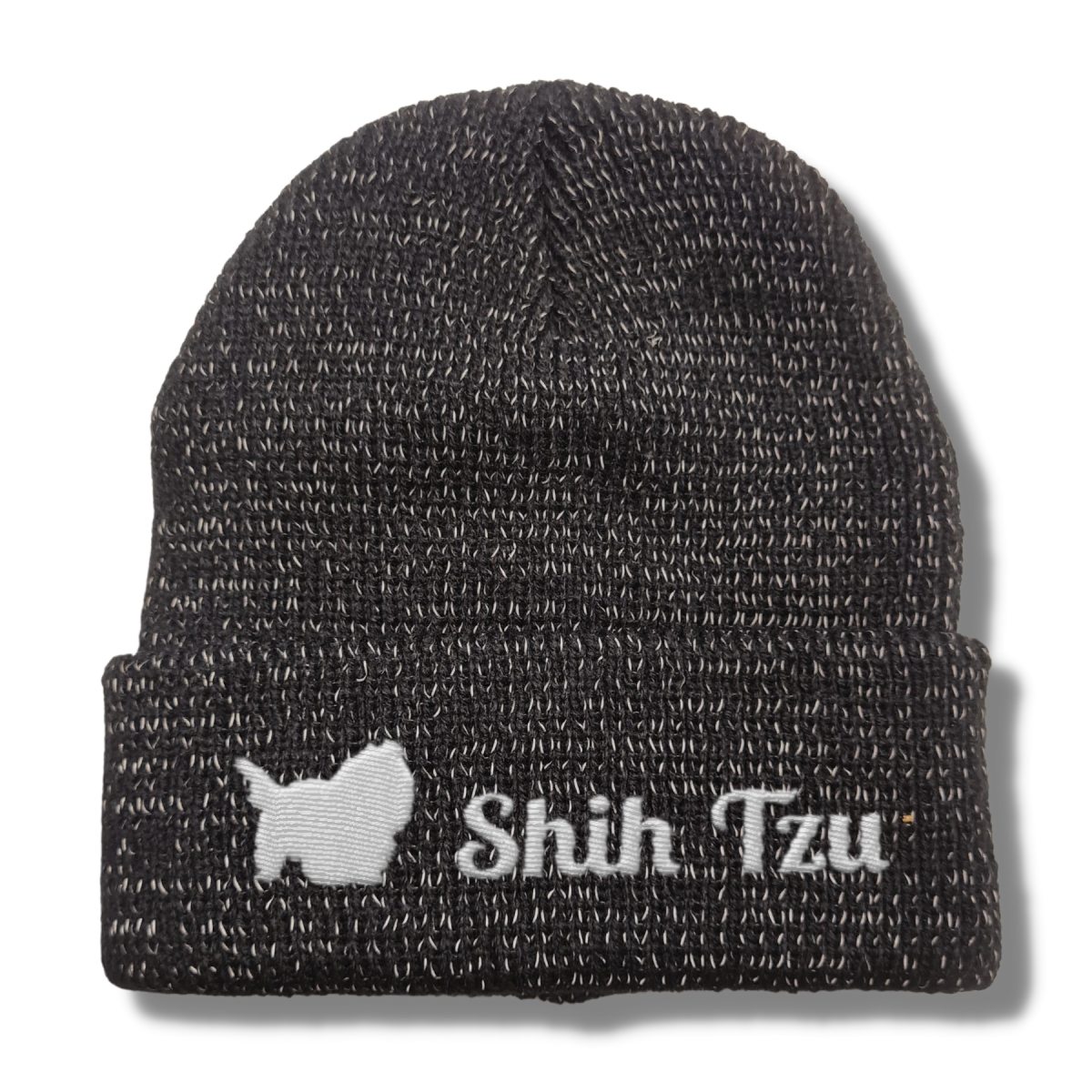 Shih Tzu reflektierende Mütze Stickerei Hund Winter Strickmütze reflex Beanie warm kalt