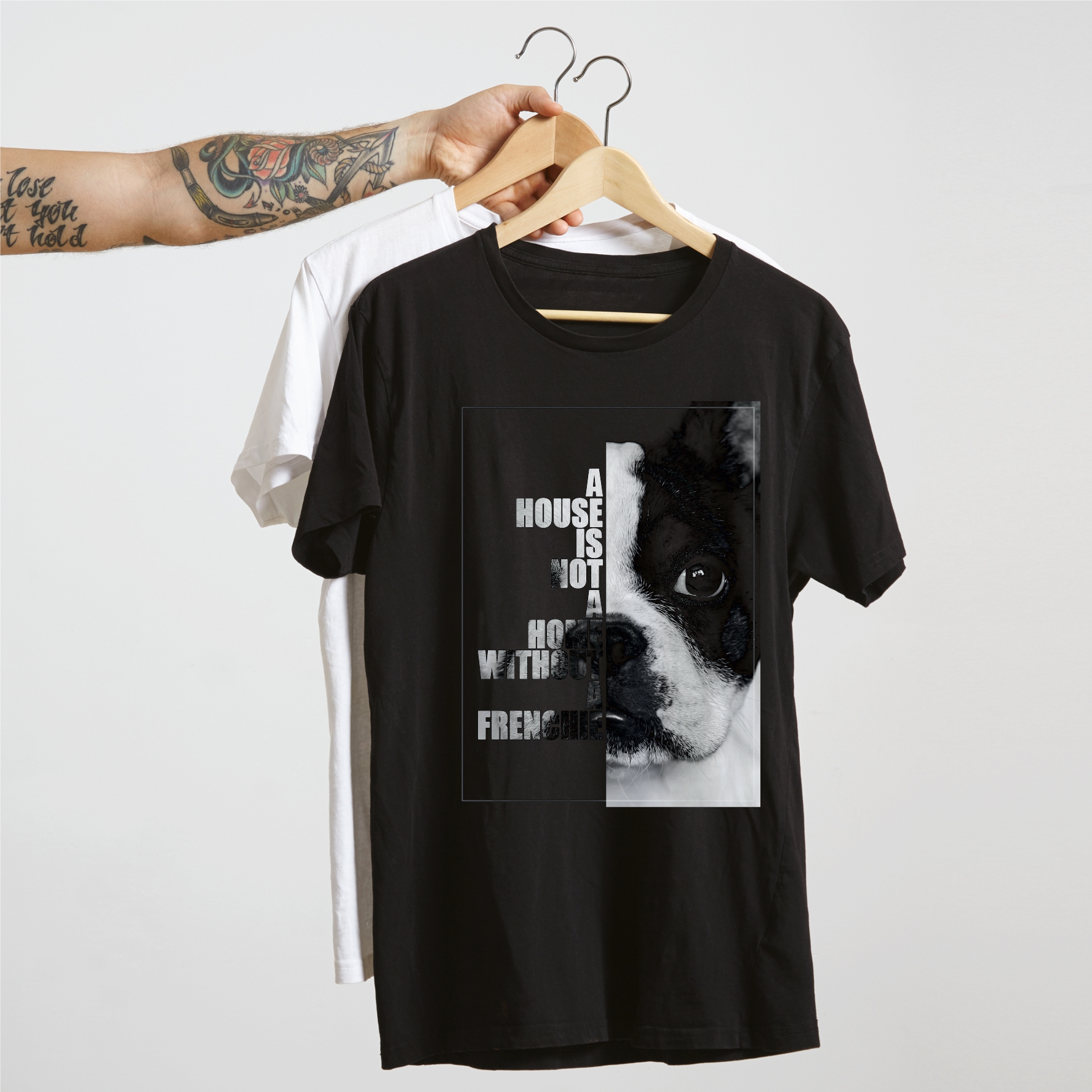 Französische Bulldogge Unisex T-Shirt Face Hundemotiv Frenchie French Bulldog Bully