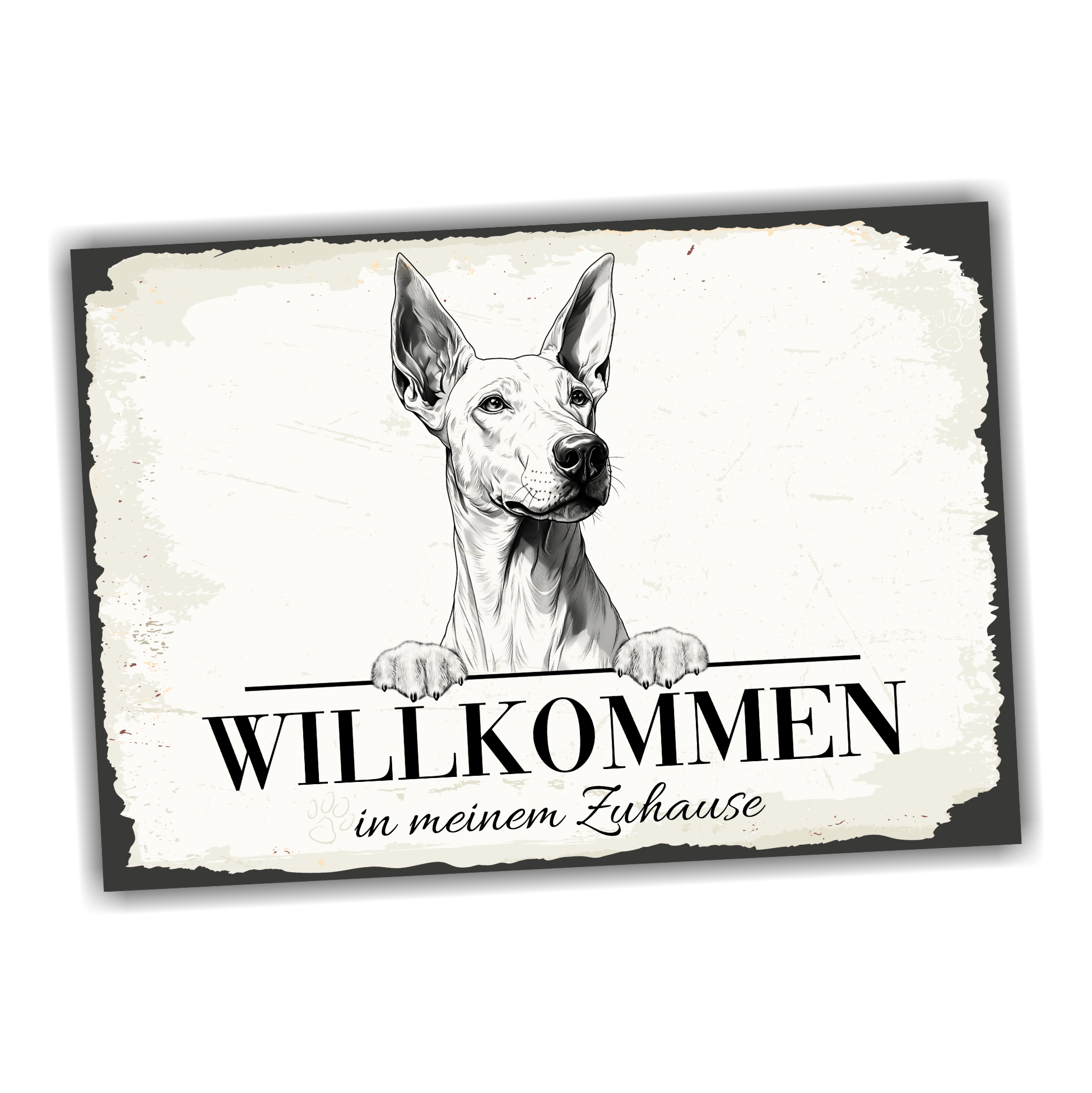 Hundeschild Willkommen Zuhause Pharaonenhund Pharaoh Schild Achtung Spruch