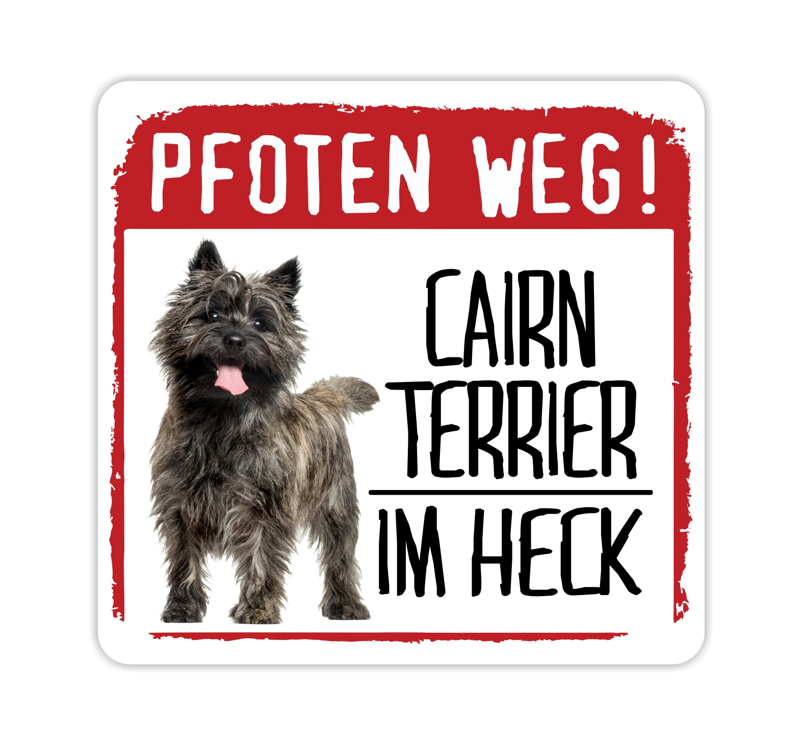Cairn Terrier 2 Kern Pfoten weg  Aufkleber Digitaldruck Motiv by SIVIWONDER