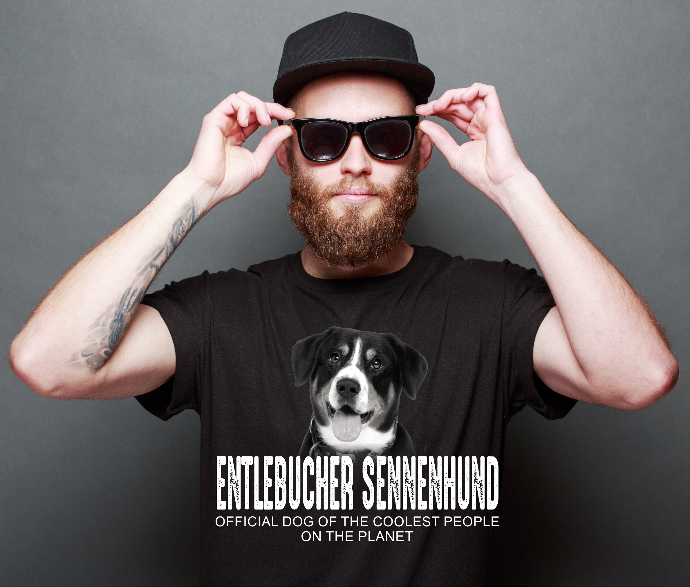 Entlebucher Sennenhund Sennen Schweiz Bauernhund Dog cool Leute lustig Shirt T-Shirt Hundemotiv Siviwonder