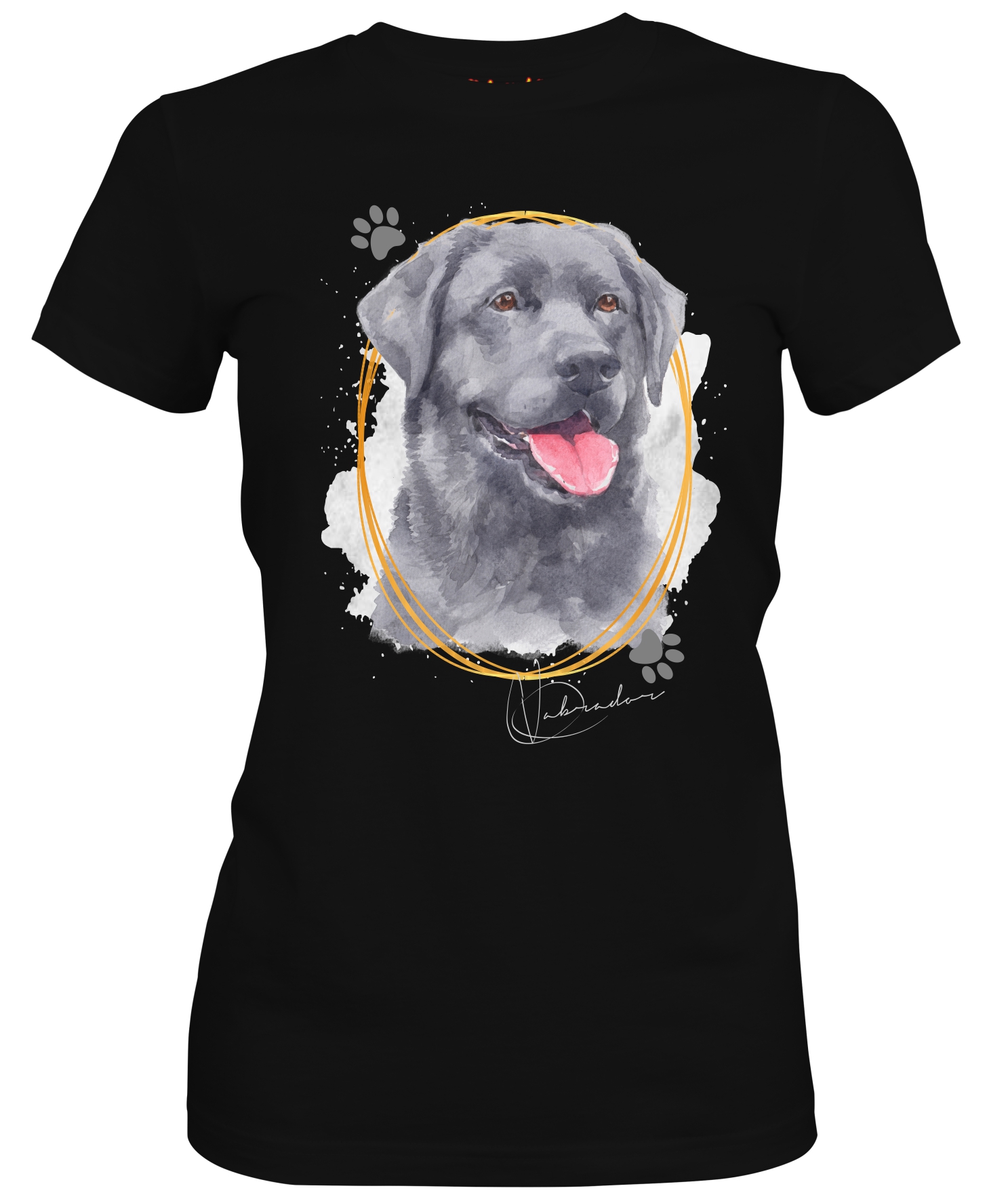 Damen Shirt DARK LABRADOR Signature Dogs Motiv by SIVIWONDER