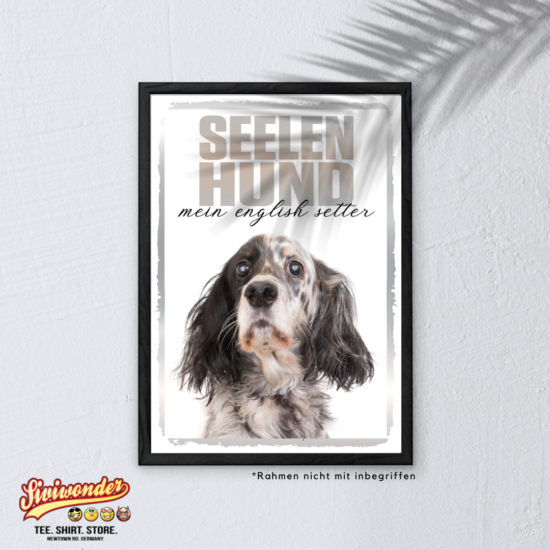 English Setter Seelenhund Dog Schild Spruch Türschild Hundeschild Warnschild Soulmate