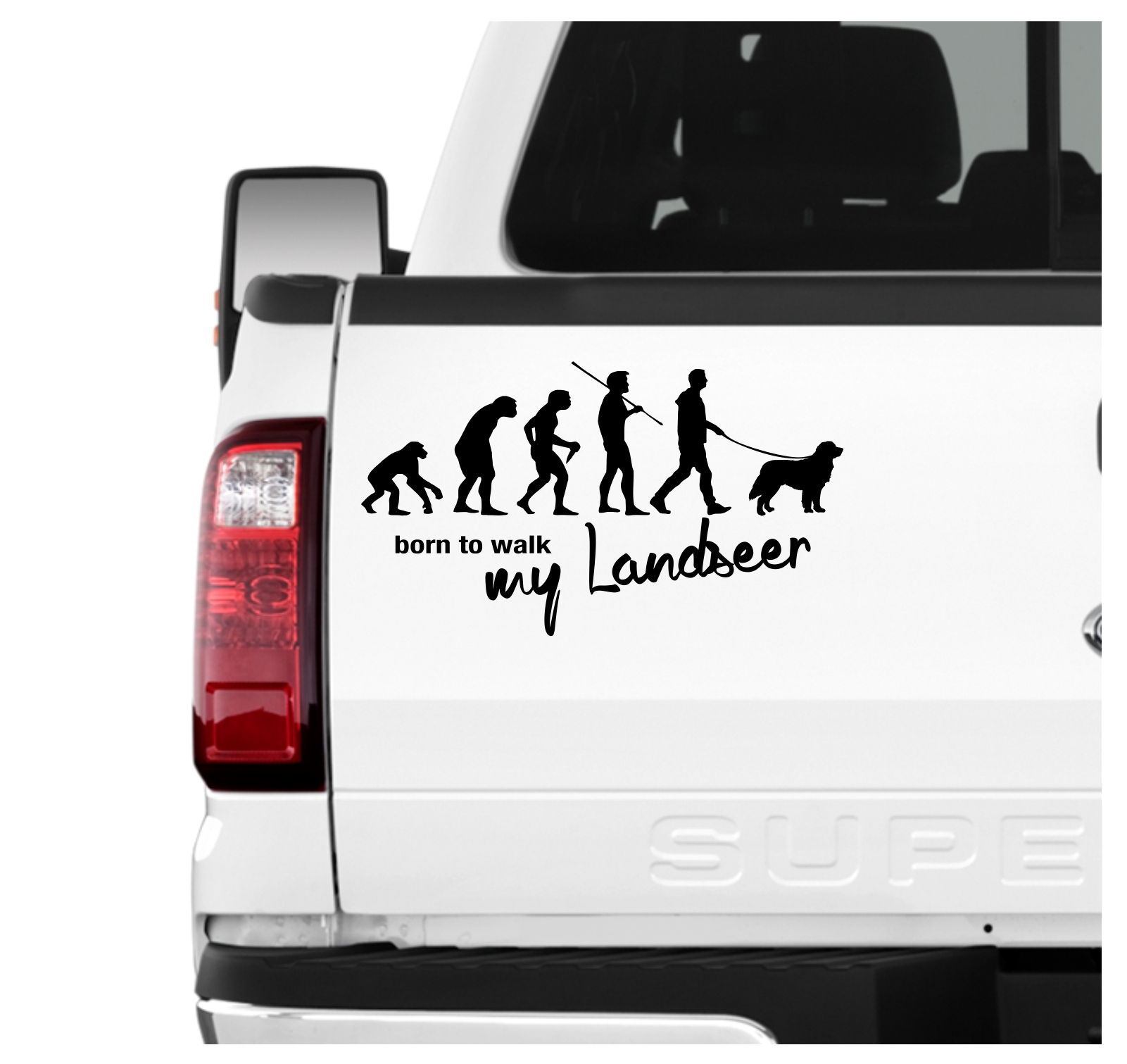 Landseer Schweiz Wachhund Landser Evolution Born to Walk Hunde Aufkleber Sticker Autoaufkleber Wandtattoo Tattoo