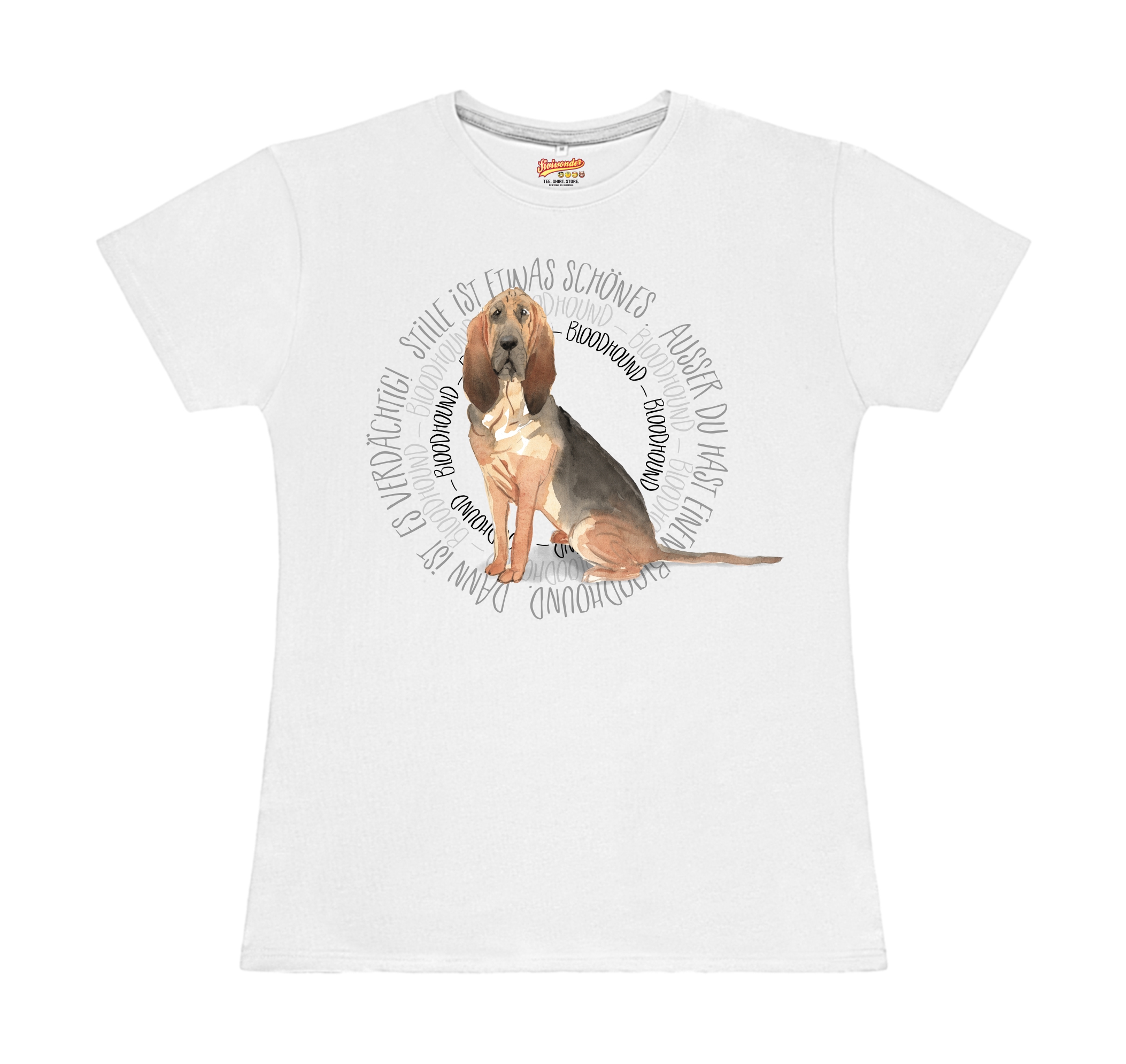 BLOODHOUND DAMEN T-SHIRT CIRCLE Watercolor by SIVIWONDER
