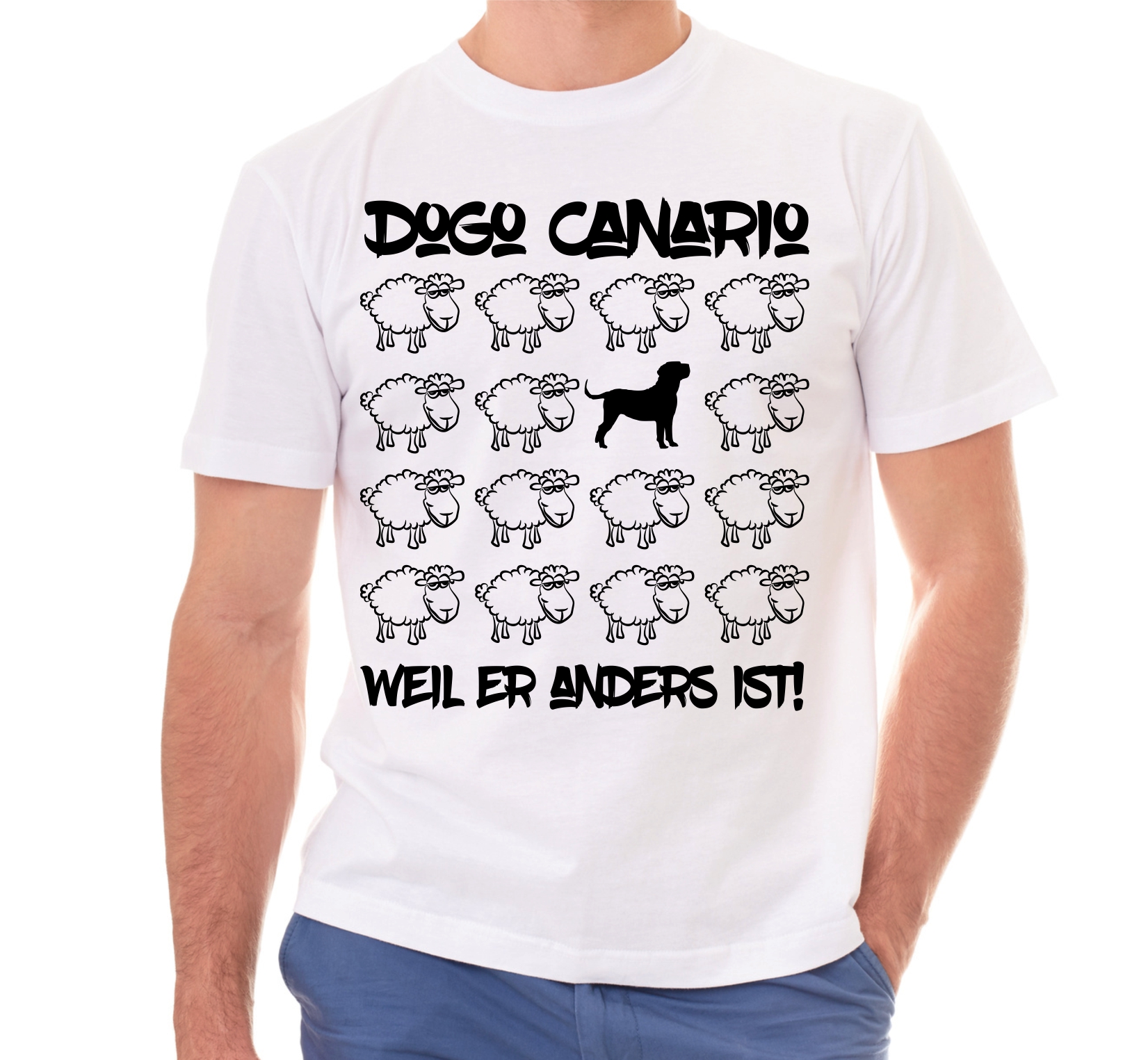 DOGO CANARIO UNISEX T-SHIRT BLACK SHEEP by SIVIWONDER