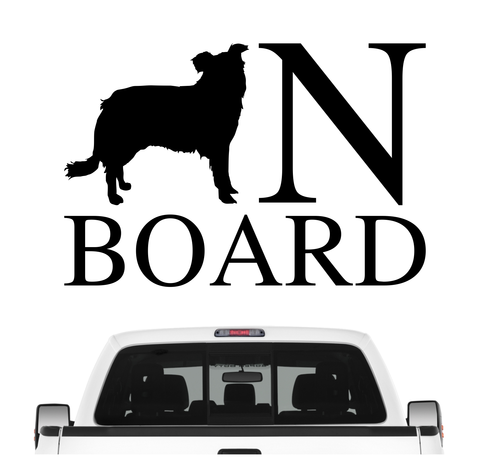 Border Collie On Board Auto Aufkleber Hund Folie Sheepdog Scotch