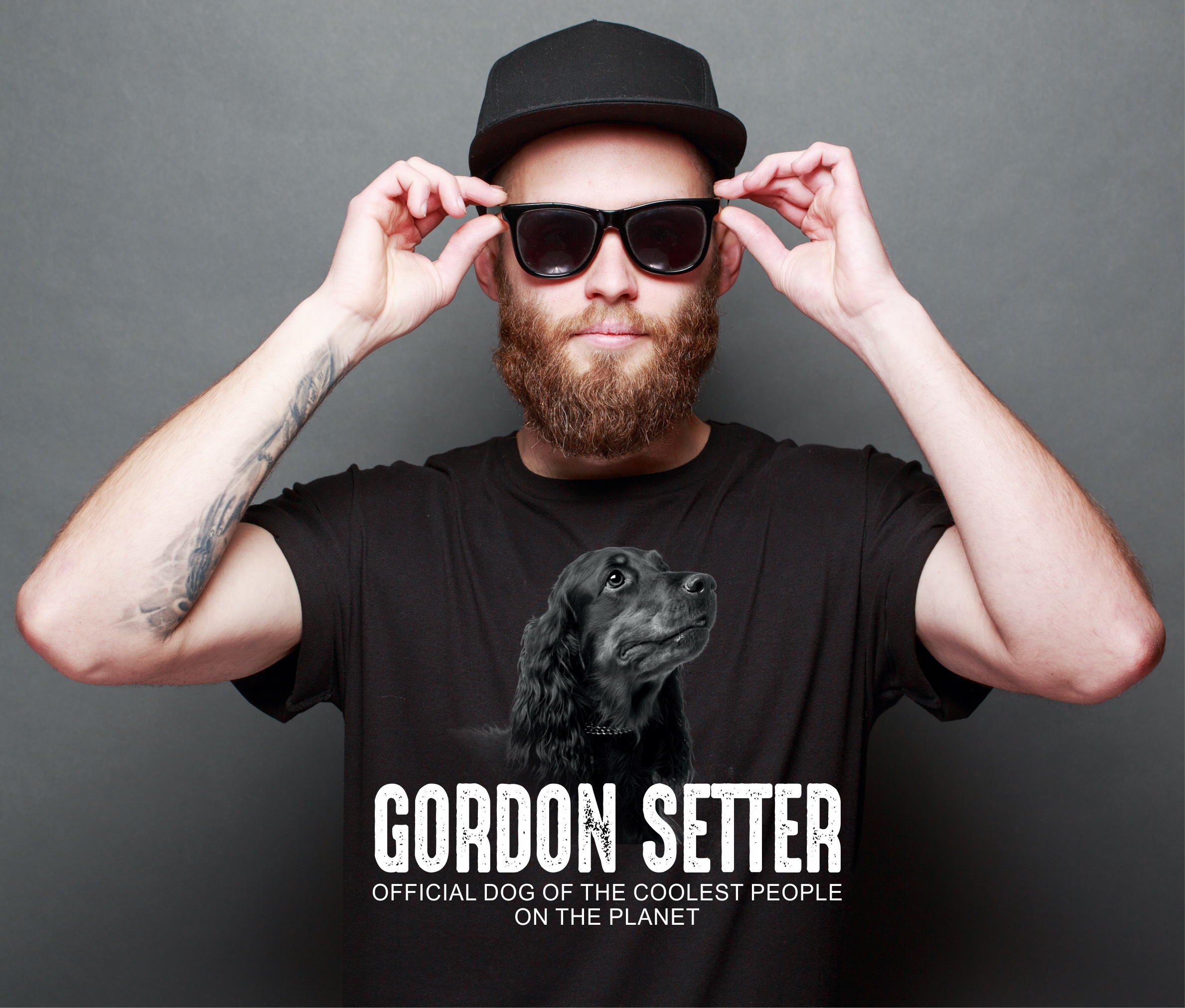 Gordon Setter Black Setter Schottischer Setter Jagd Dog cool Leute lustig Shirt T-Shirt Hundemotiv Siviwonder