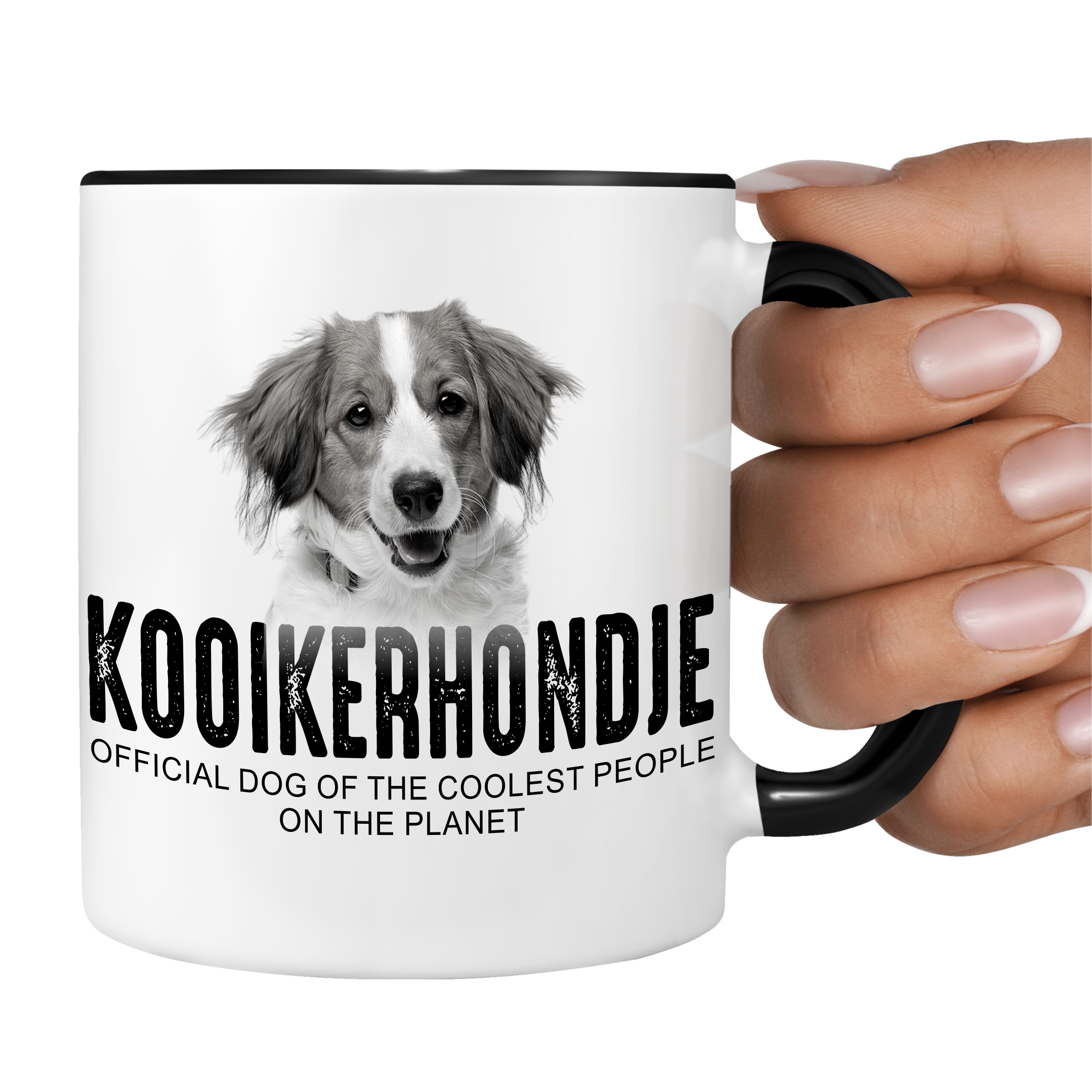 Kooikerhondje Kooiker Hound Kojenhundchen Nederlandse Dutch Decoy  Dog Tasse Kaffeetasse Kaffeebecher happy Design by Siviwonder