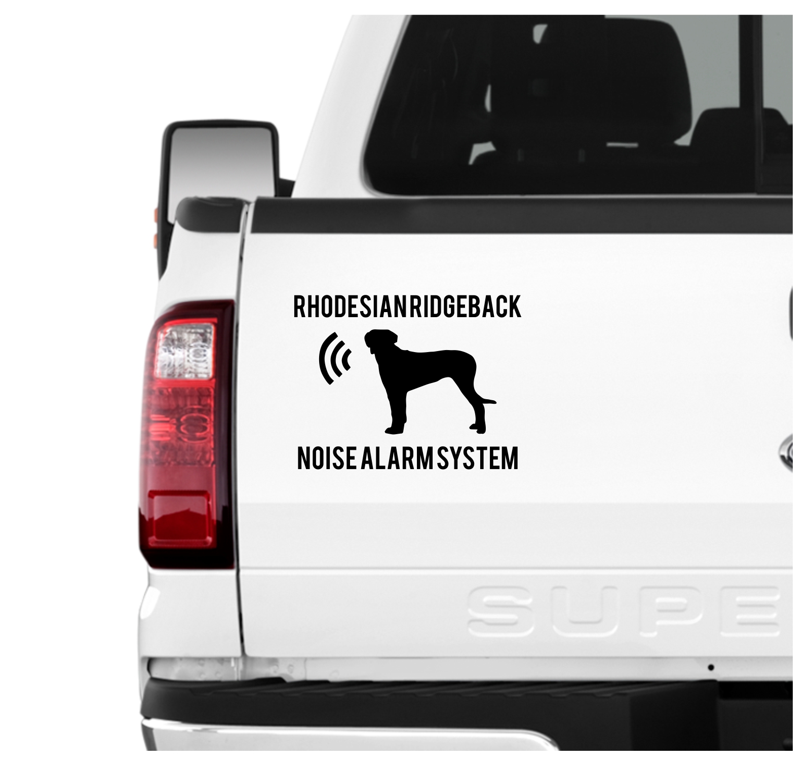 Rhodesian Ridgeback Noise Alarmsystem Auto Aufkleber Hund Folie Wandtattoo Tattoo Sticker RR Löwenhund Liondog African Lion Boy Girl