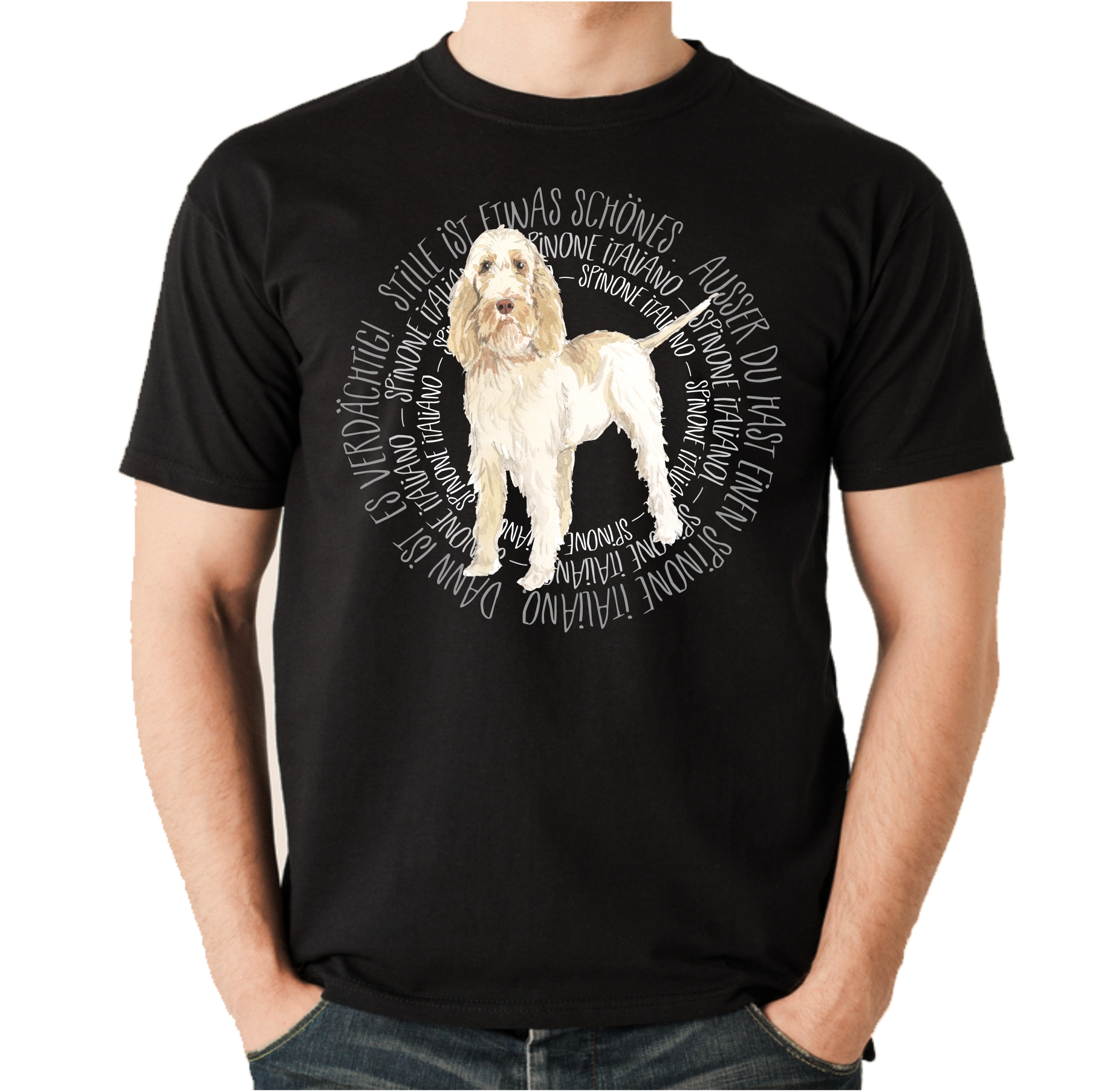 SPINONE ITALIANO UNISEX T-SHIRT CIRCLE Watercolor by SIVIWONDER