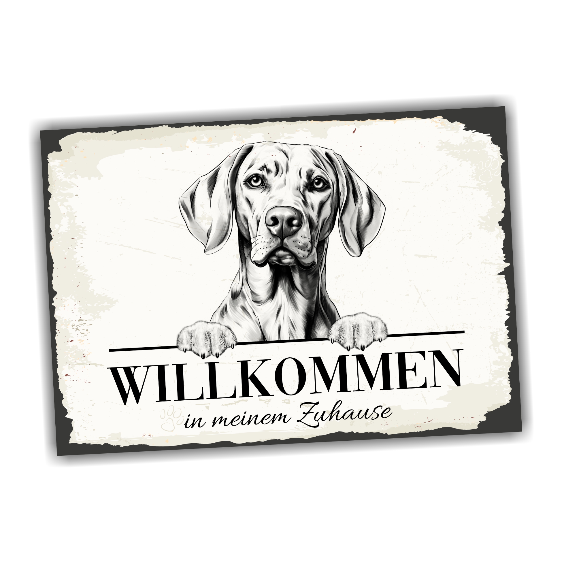 Magyar Vizsla Hundeschild Willkommen Zuhause Magyar Vizsla  Schild Achtung Spruch