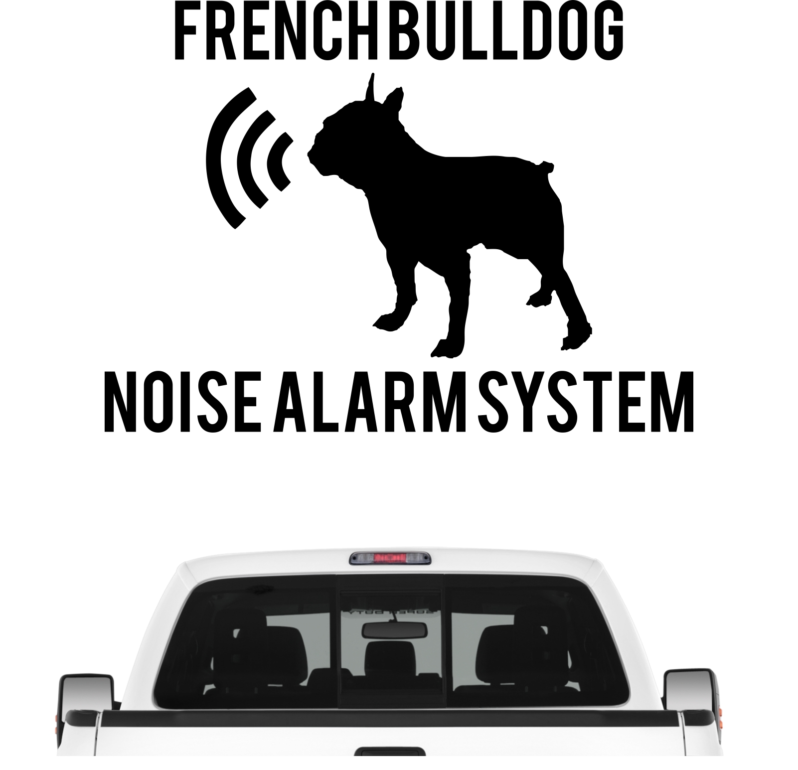 French Bulldog Noise Alarmsystem Auto Aufkleber Hund Folie Frenchie Bully
