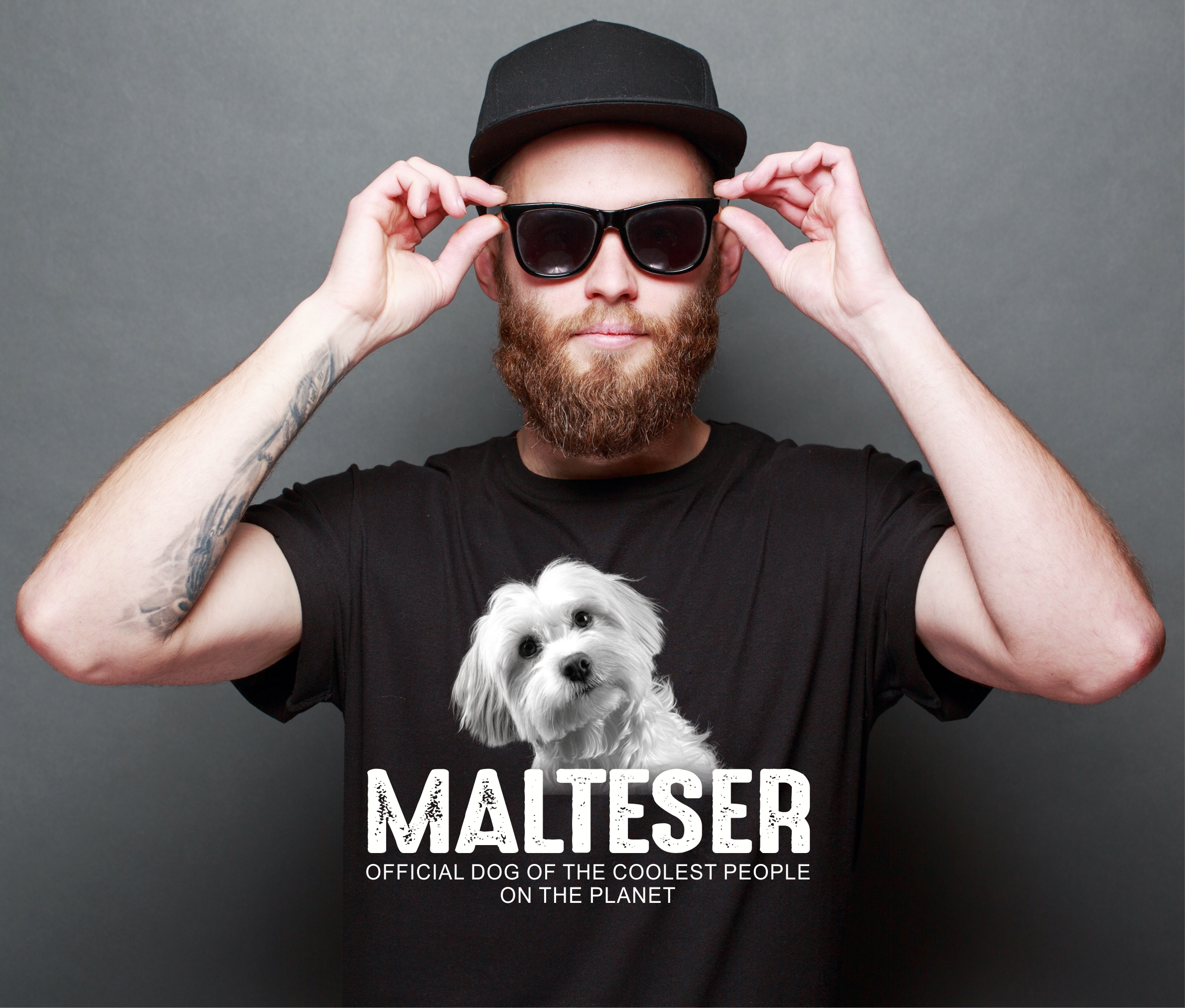 Malteser Maltese Dog Bichon Hund Unisex Shirt Official Dog cool Leute lustig Hundemotiv T-Shirt