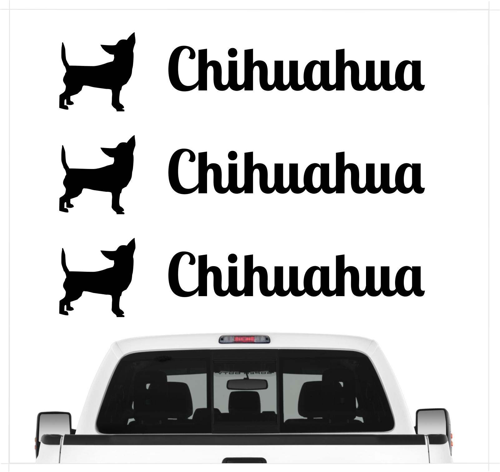Chihuahua Chi Chis  Aufkleber 3er Set Hundeaufkleber Hundemotiv Hund Folie
