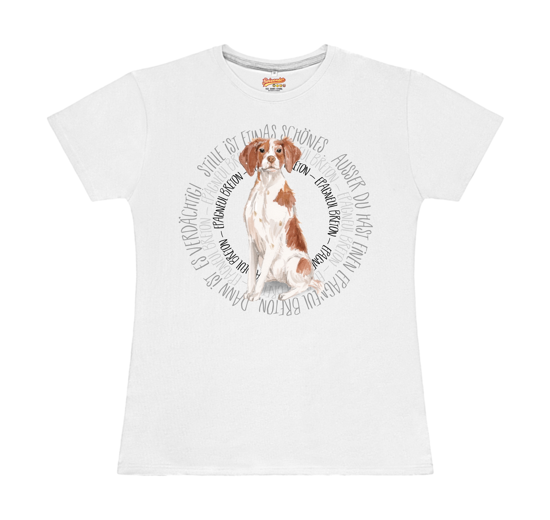 EPAGNEUL BRETON DAMEN T-SHIRT CIRCLE Watercolor by SIVIWONDER